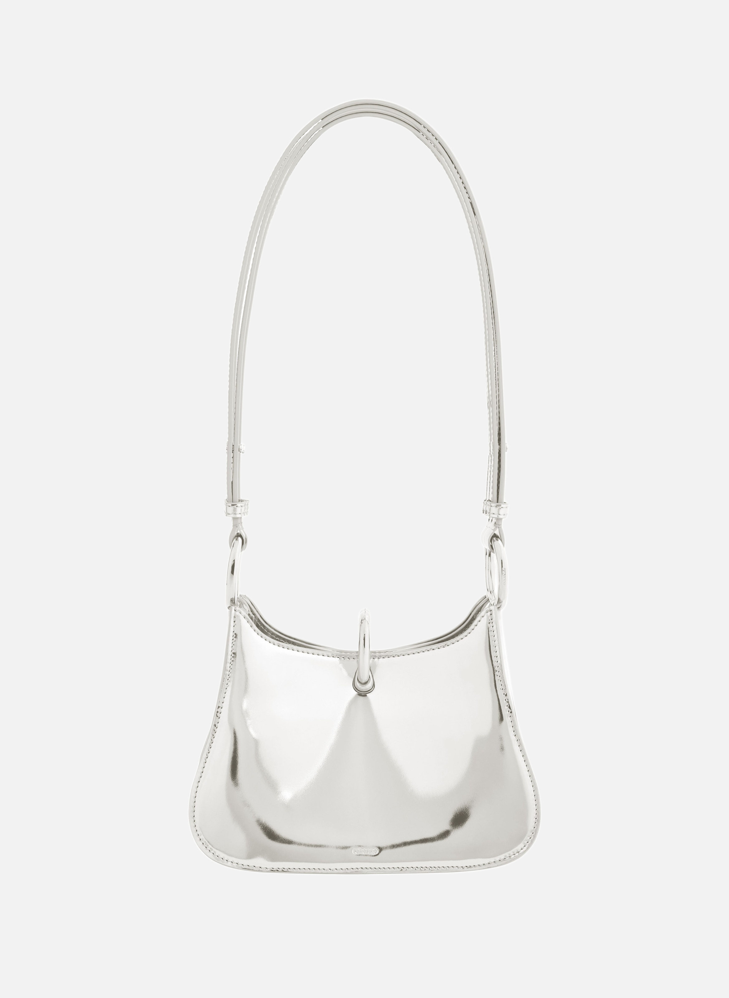 Sac ring en cuir RABANNE Argent