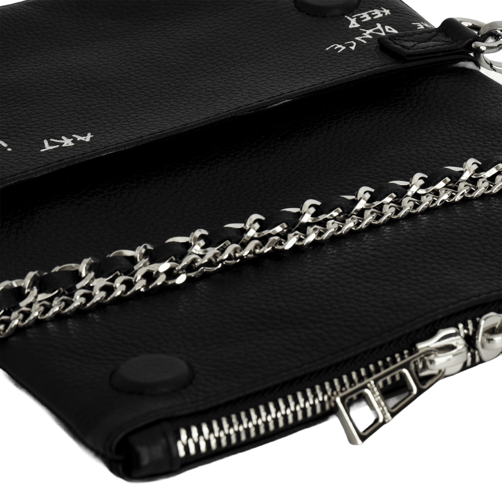 Pochette en cuir imprimée rock nano ZADIG&VOLTAIRE Noir