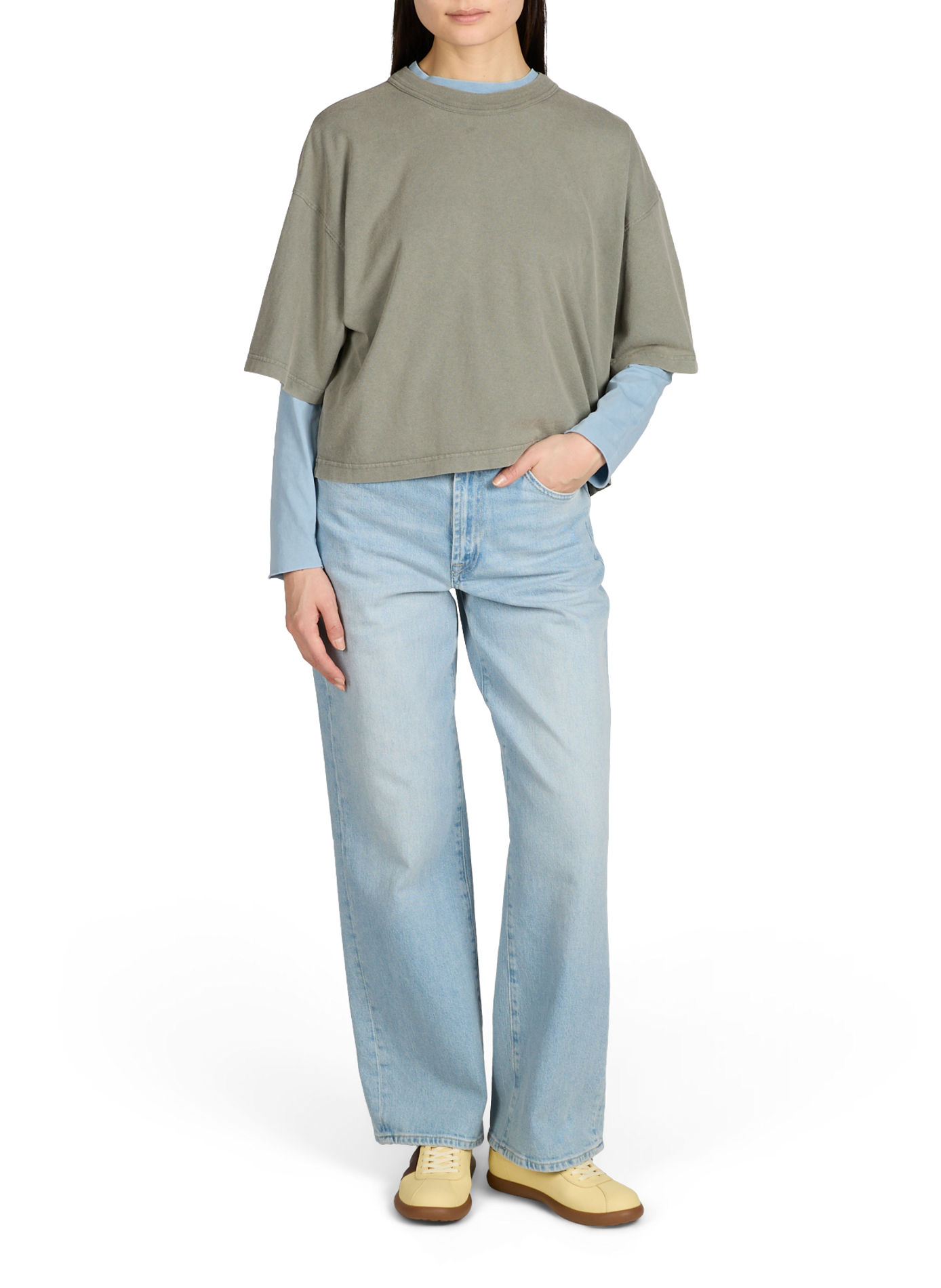 T-shirt manches courtes Voss en coton  BELLEROSE Gris