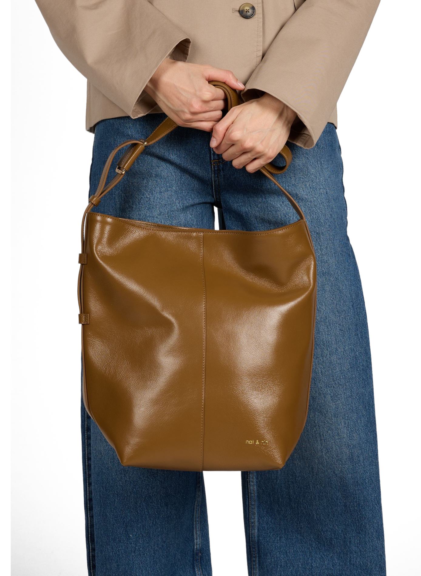 Nour leather shoulder bag NAT & NIN Brown