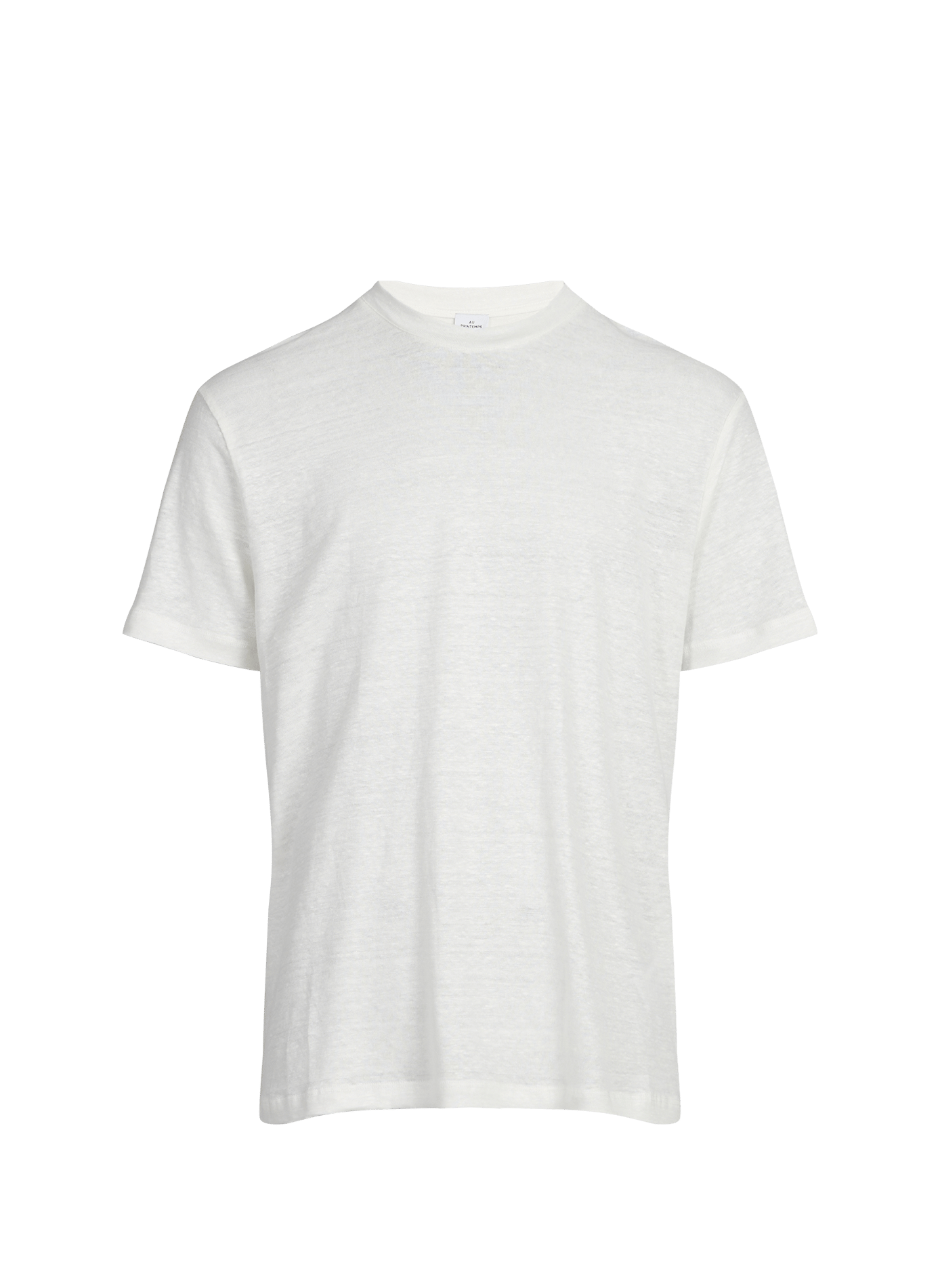 T-shirt col rond en coton AU PRINTEMPS PARIS Beige