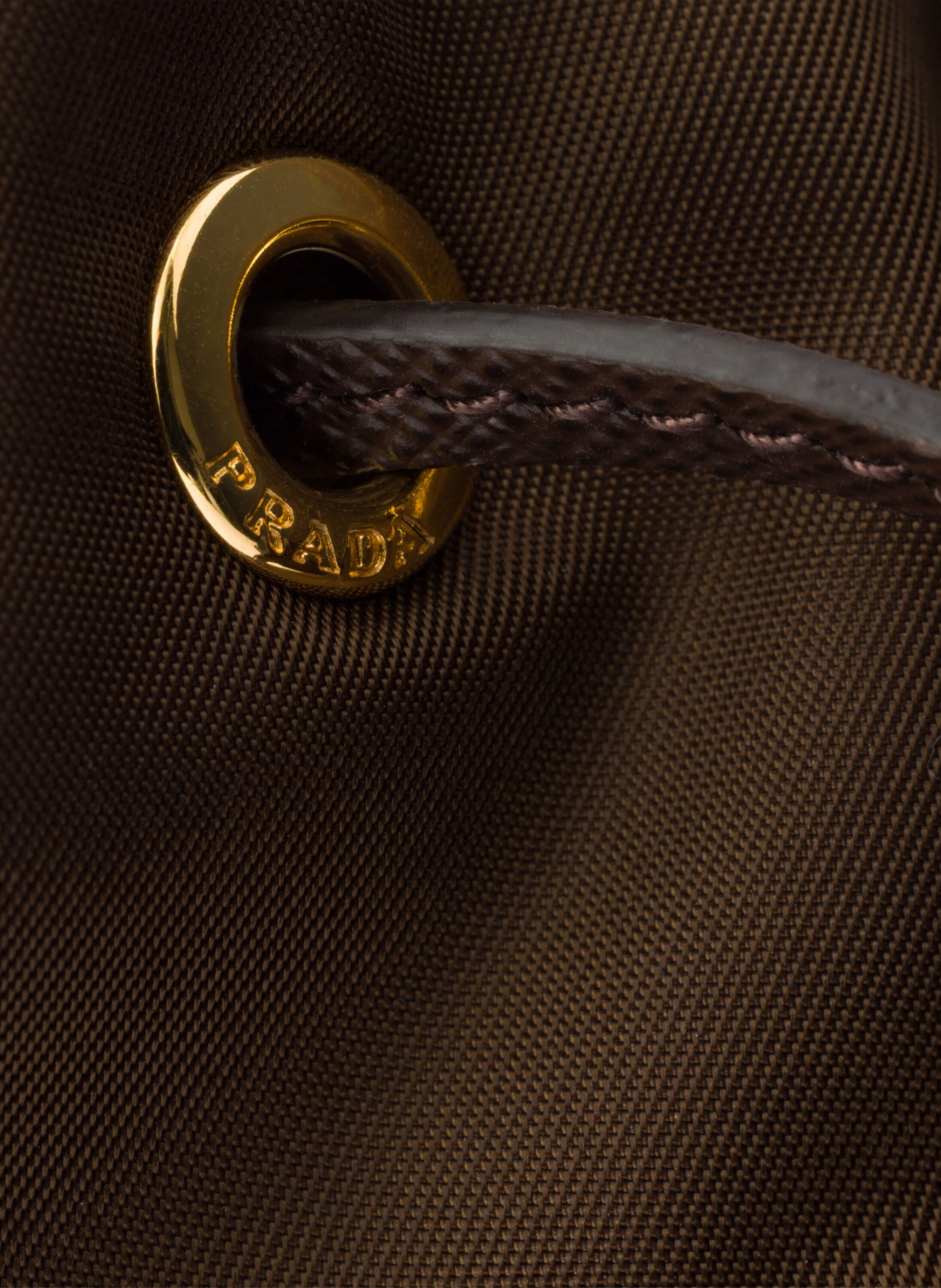 Sac seau prada duet en re-nylon PRADA Marron