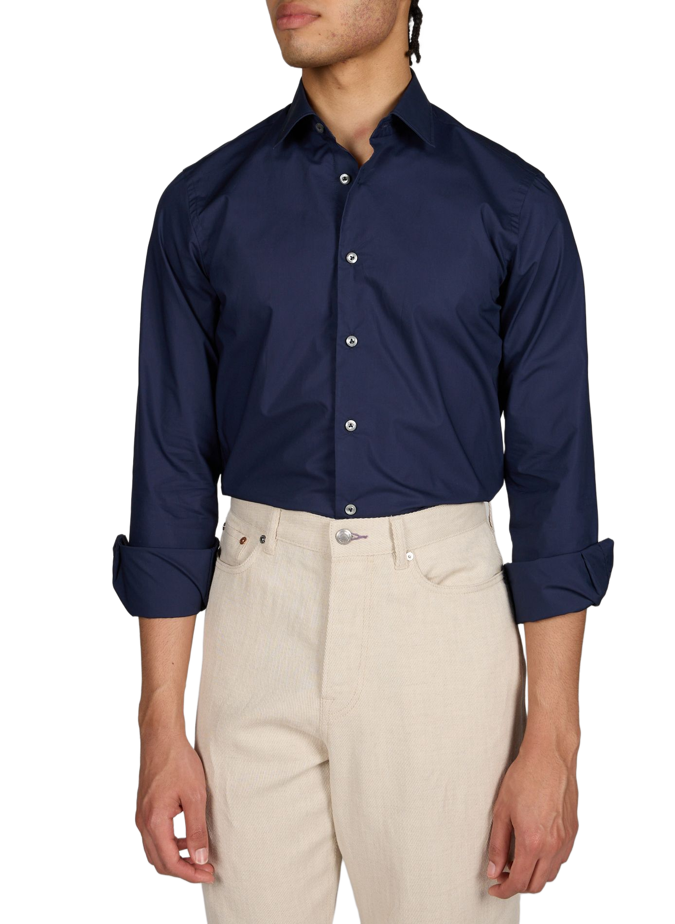 Chemise unie en coton VAN LAACK Bleu