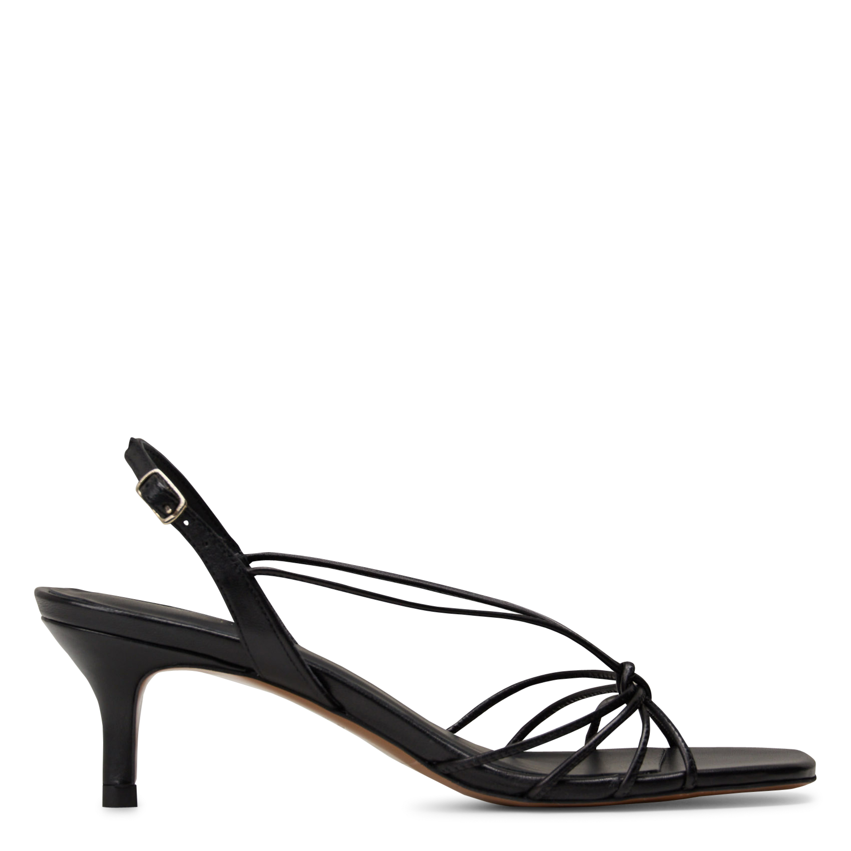 Sandales à talons en cuir n°470 RIVECOUR Noir