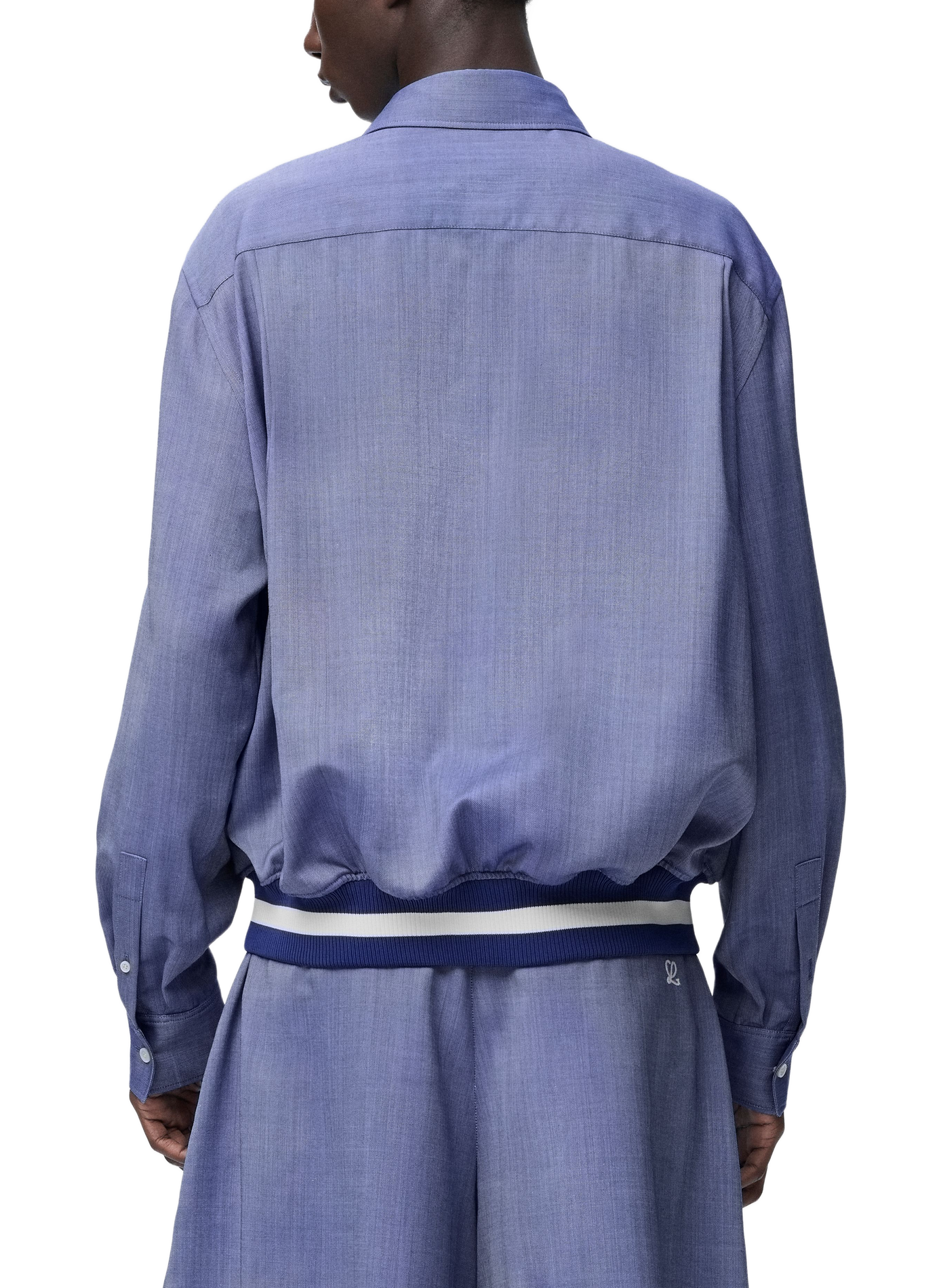 Veste chemise en laine oxford LOEWE Bleu