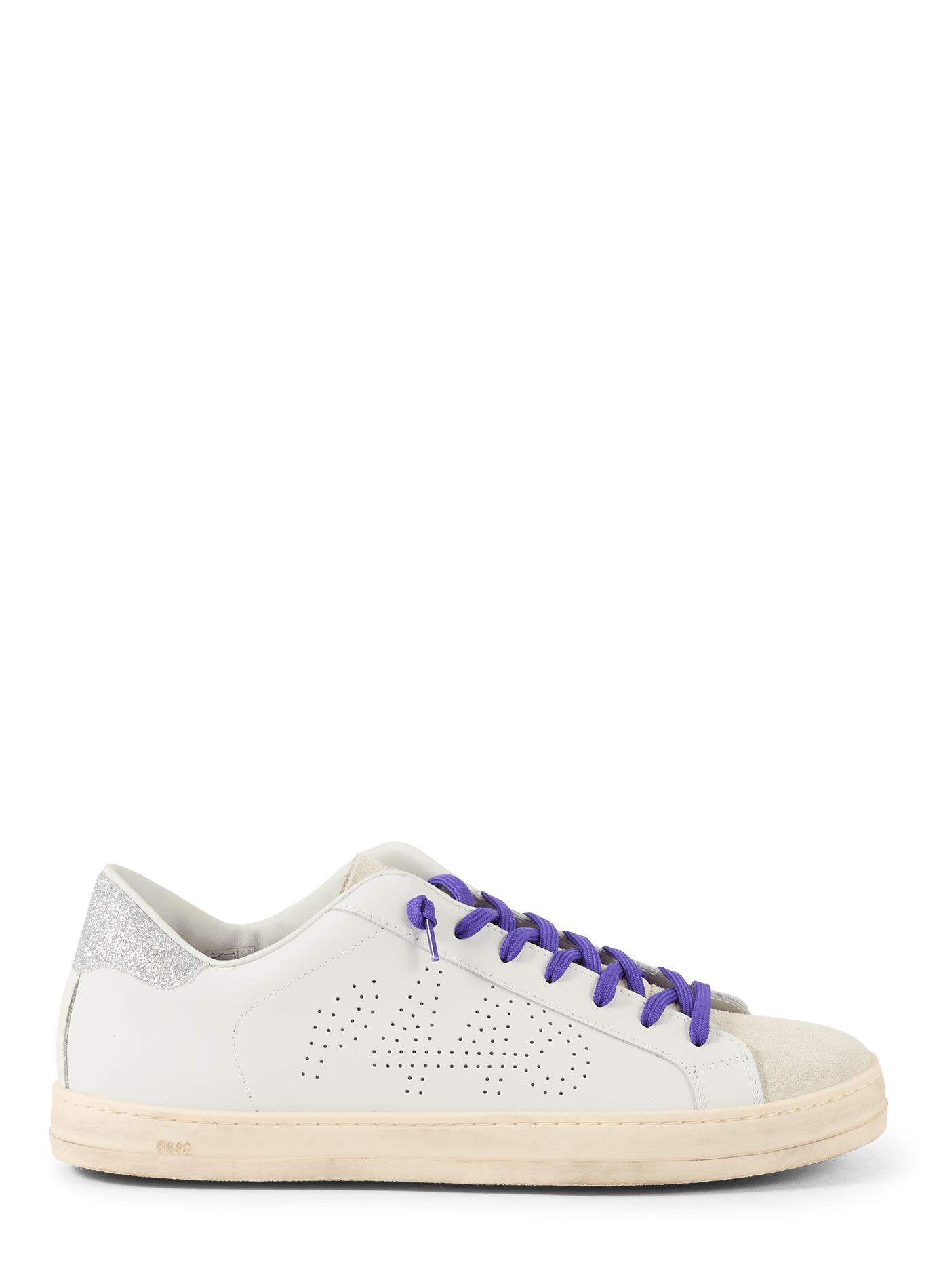 Sneakers John in pelle P448 Bianco