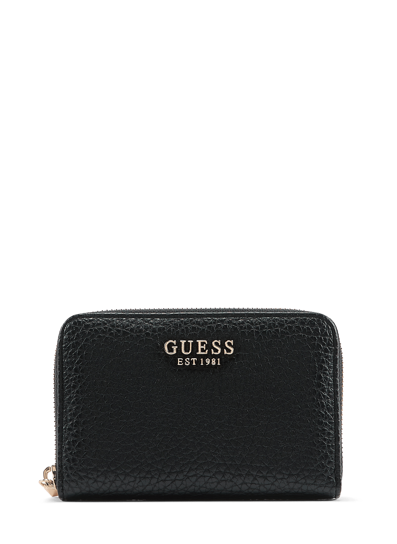 Grained zip wallet GUESS Black