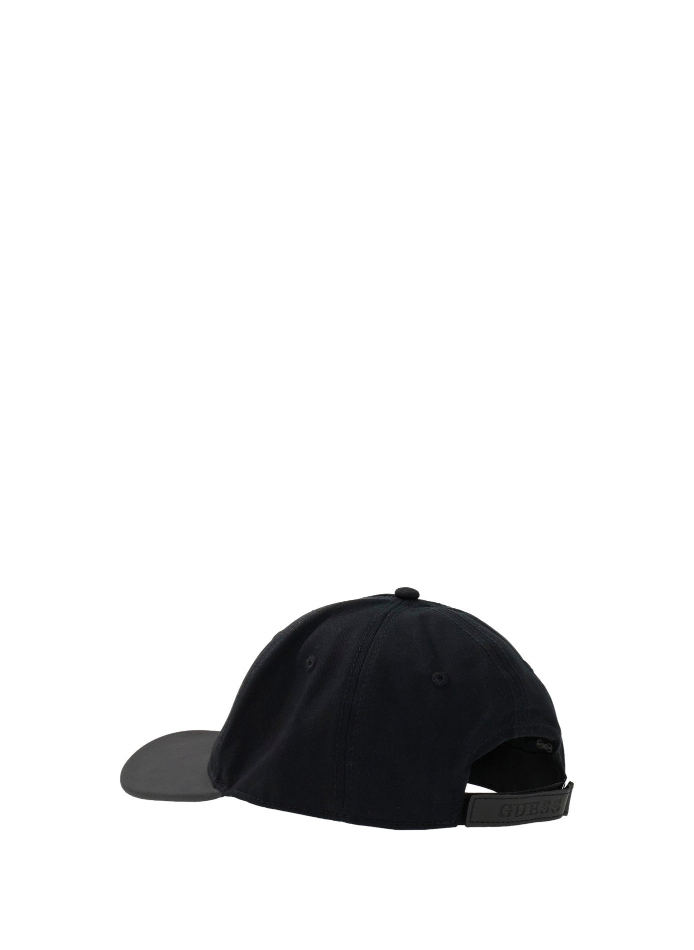 Solid Cotton Cap with Metallic Logo GUESS Black
