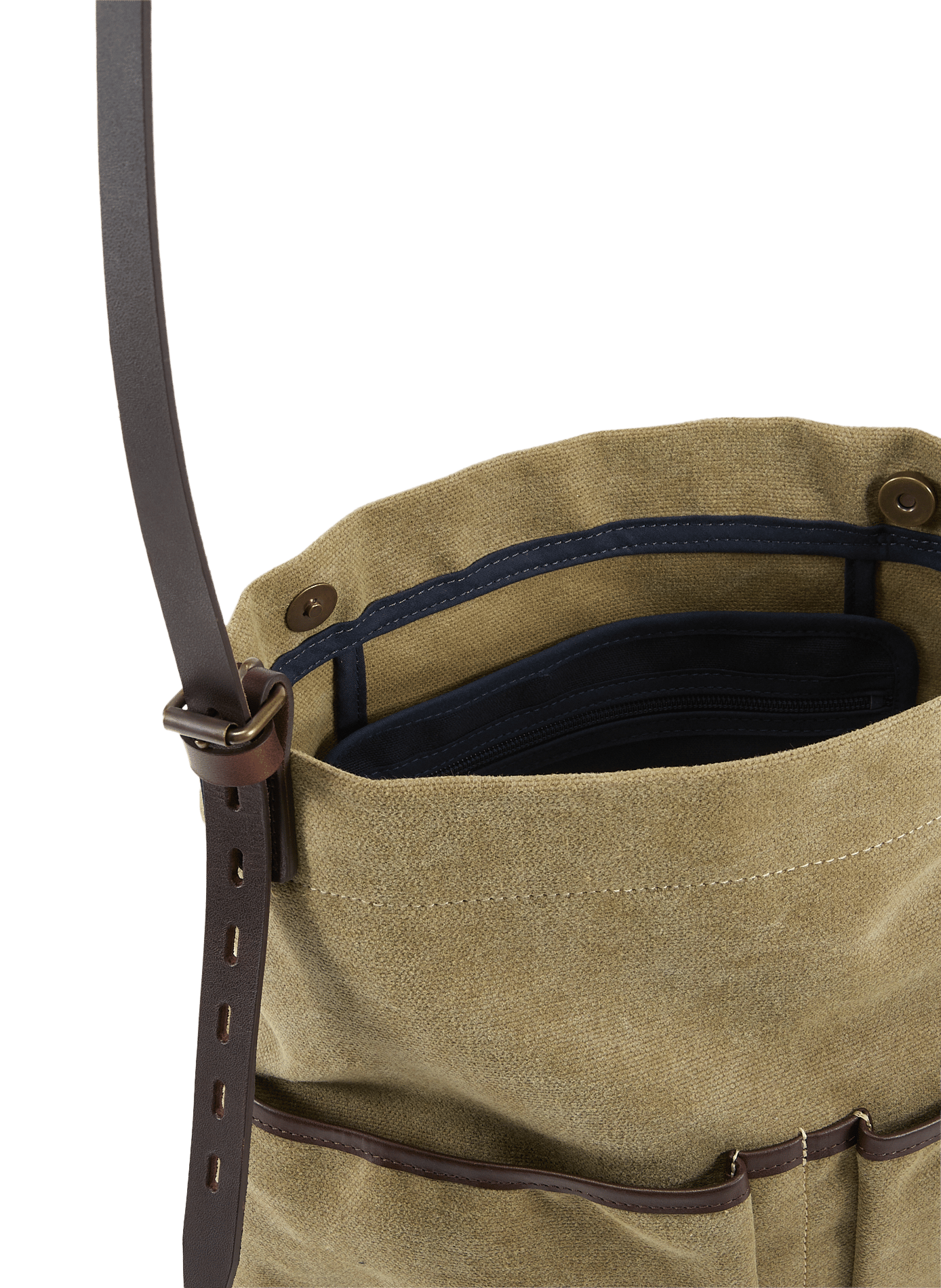 Cotton Shoulder Bag BLEU DE CHAUFFE Khaki