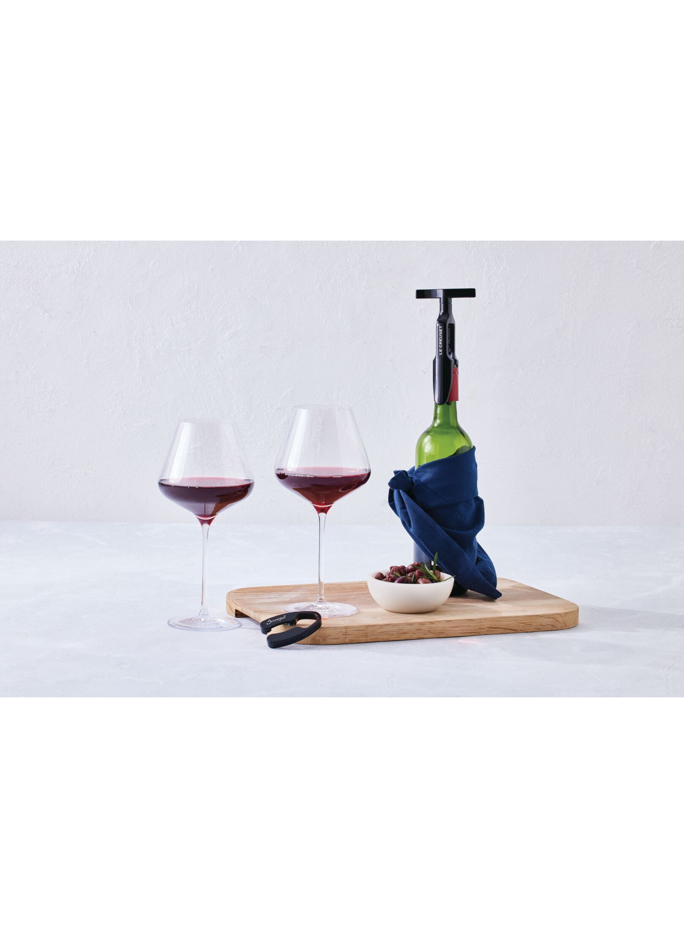 GS-190 Stopper Set and Sommelier Corkscrew LE CREUSET Black