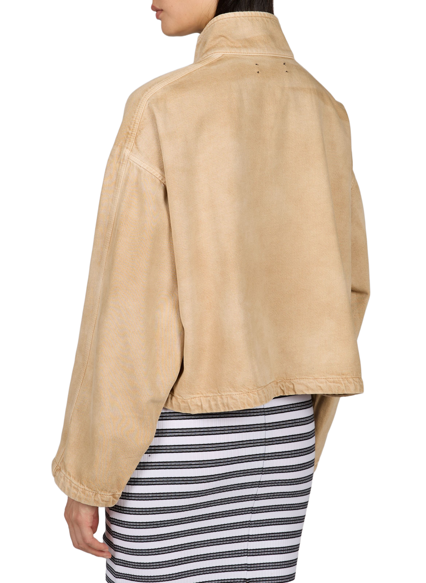 Weite Denim-Jacke aus Baumwollmischung AMIRI Beige