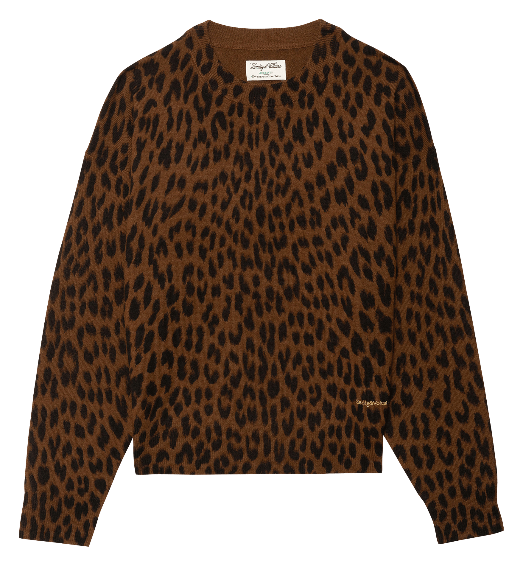 Rechte wollen en kasjmier trui. ZADIG&VOLTAIRE Beige