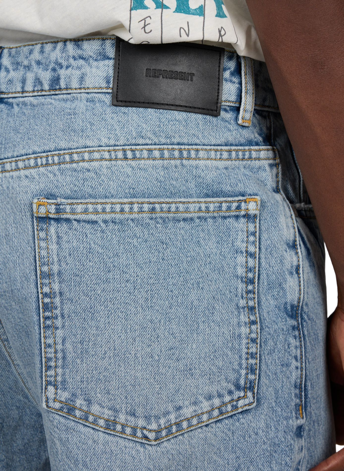Gerade geschnittene blaue Jeans aus Baumwolle REPRESENT Blau