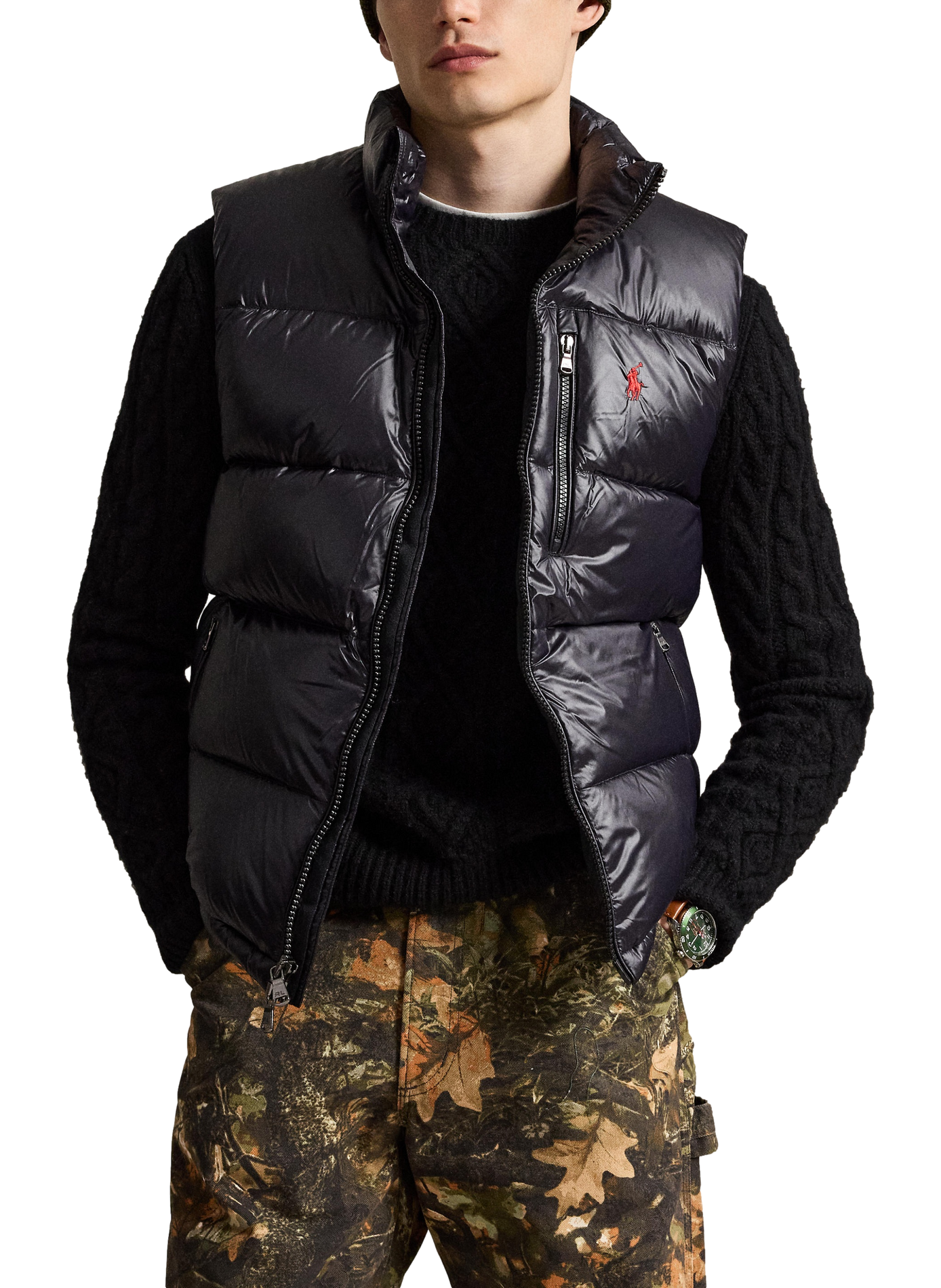 Sleeveless straight down jacket POLO RALPH LAUREN Black