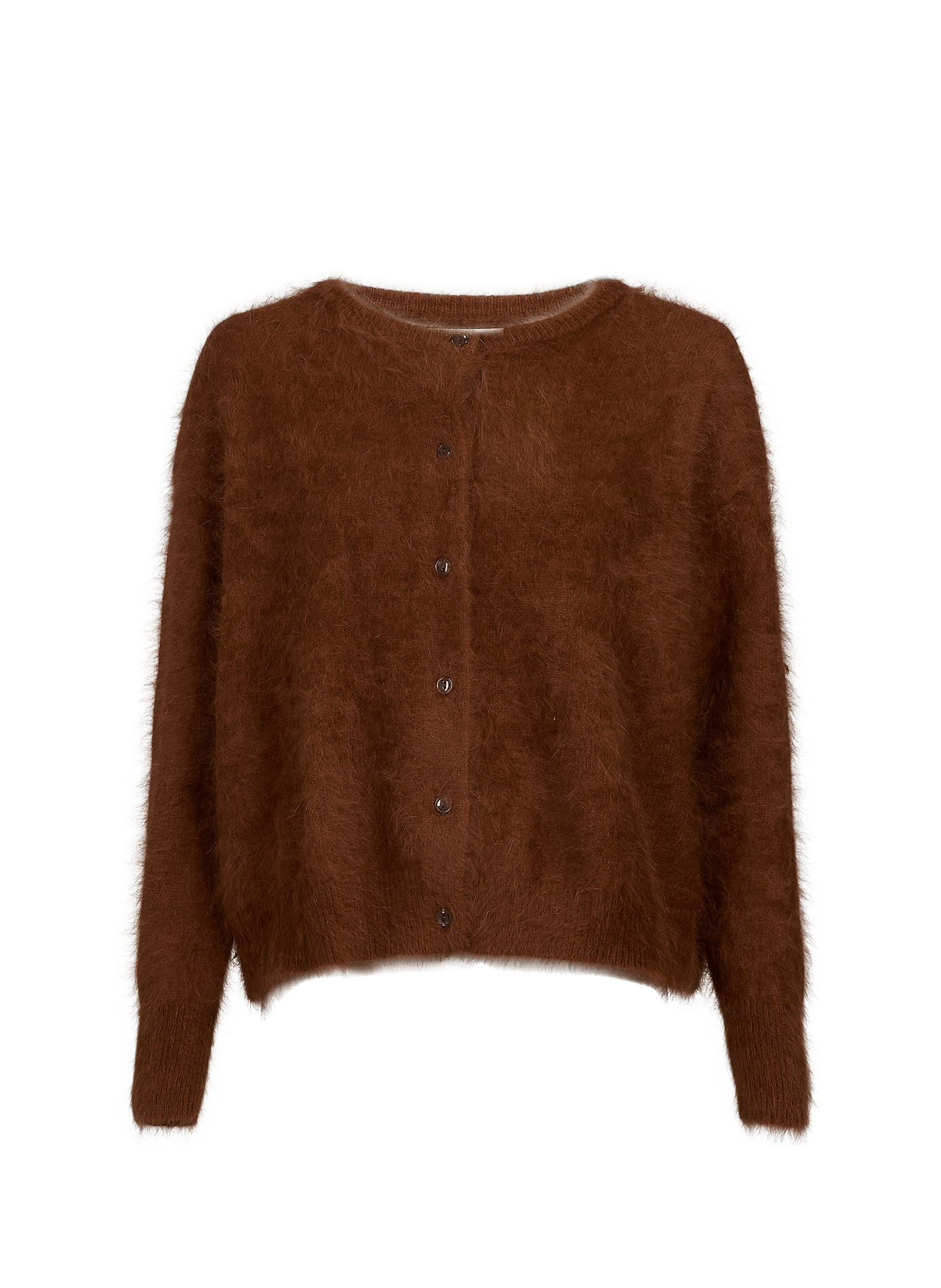 Vest DATHAN62 K1014U met ronde hals in gemengde wol BELLEROSE Bruin