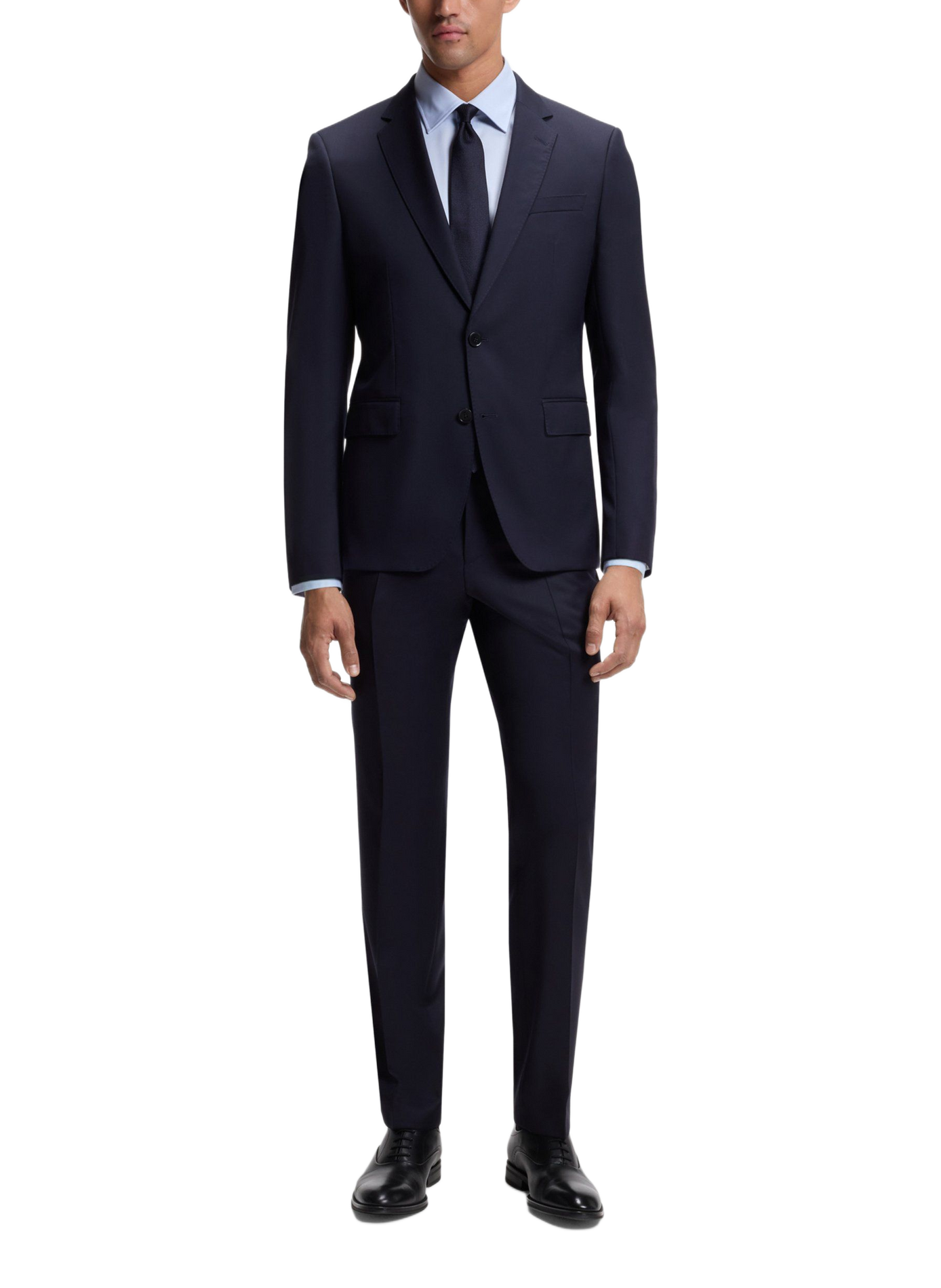 Straight cotton shirt | Blue BOSS Men