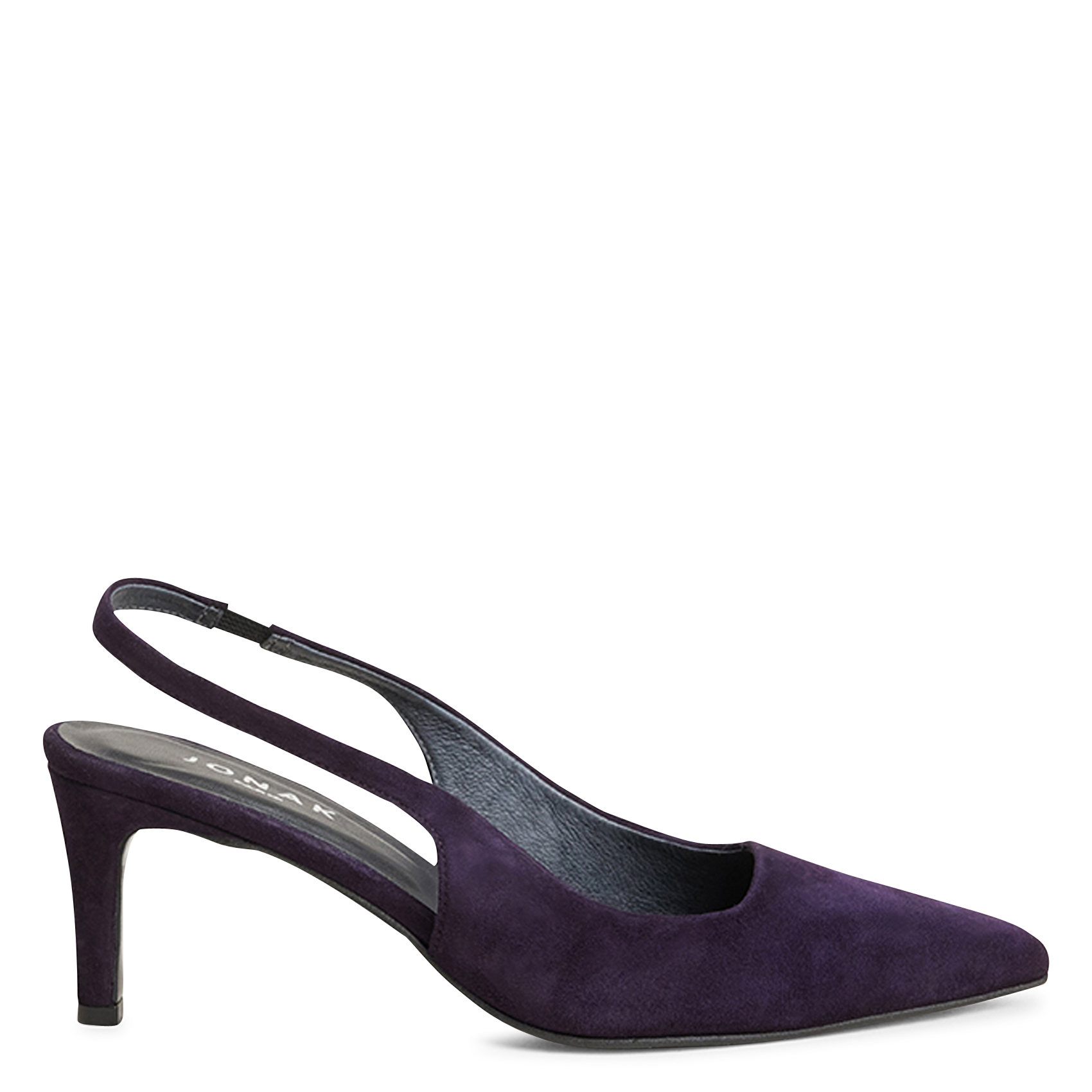 Escarpins slingbacks en cuir velours diamantelle JONAK Violet