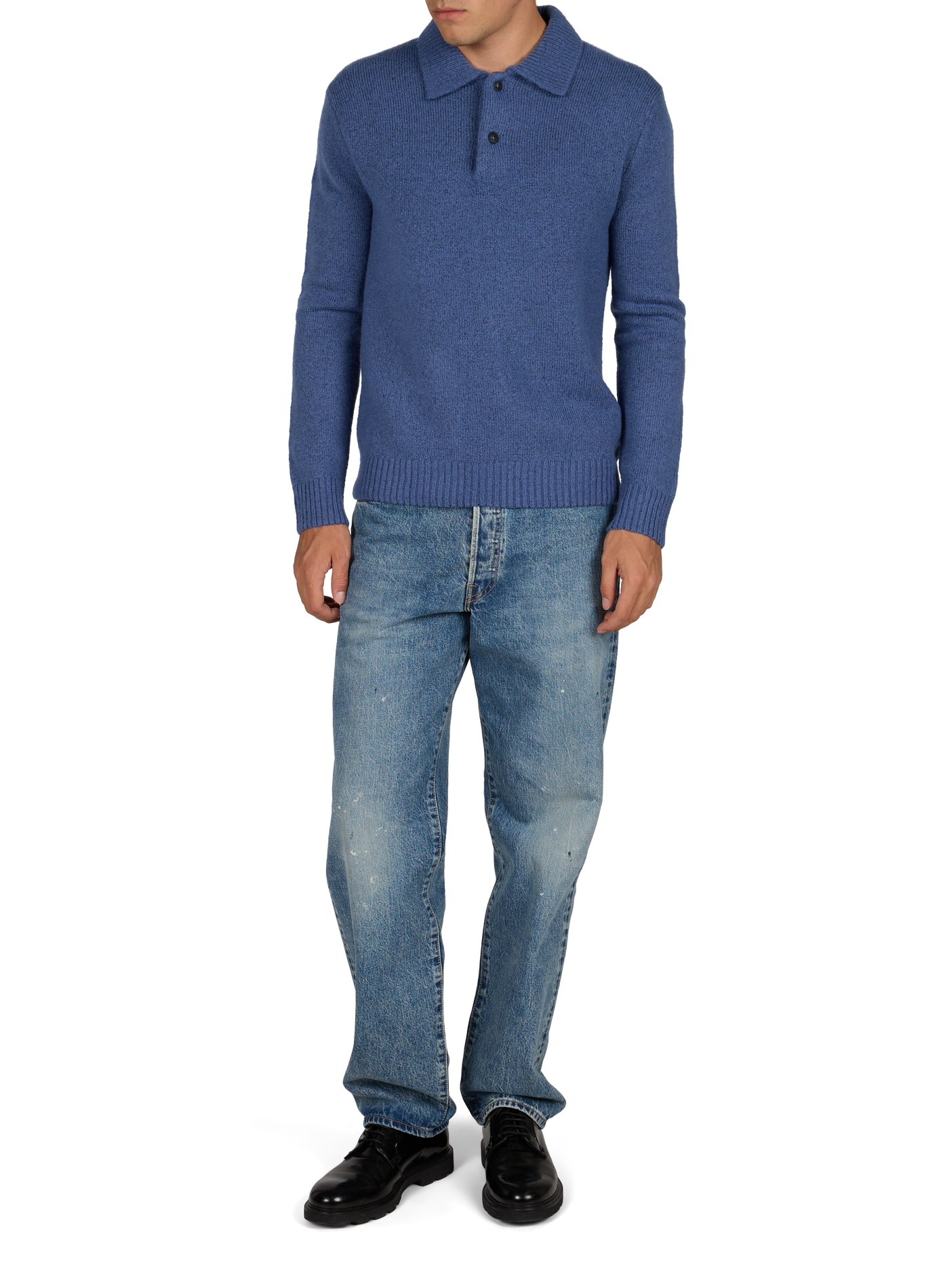 Klassischer Cardigan aus gemischter Wolle ANNARR Blau