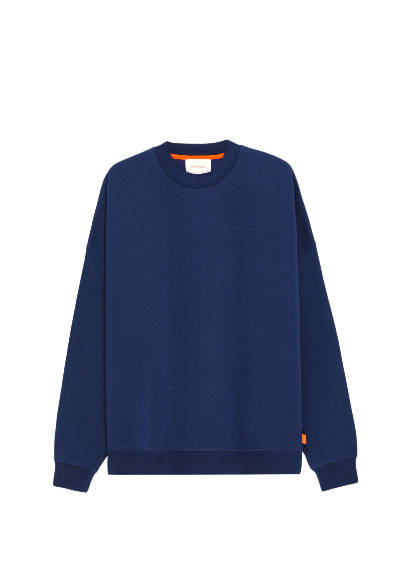 Pull oversize col rond en coton mélangé GERTRUDE Blue
