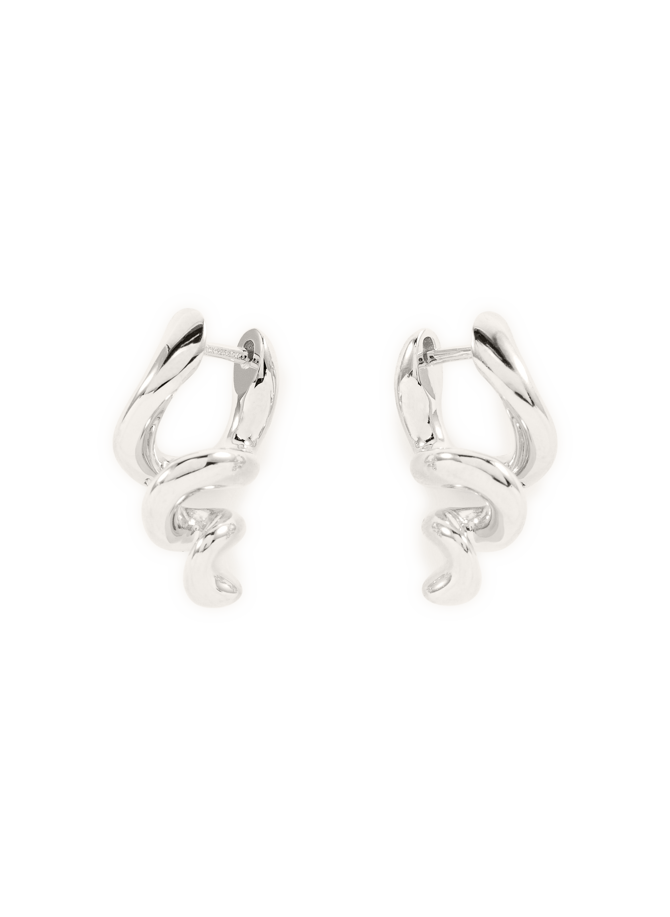 Boucles d'oreilles torsadées en argent MARIA BLACK Argent