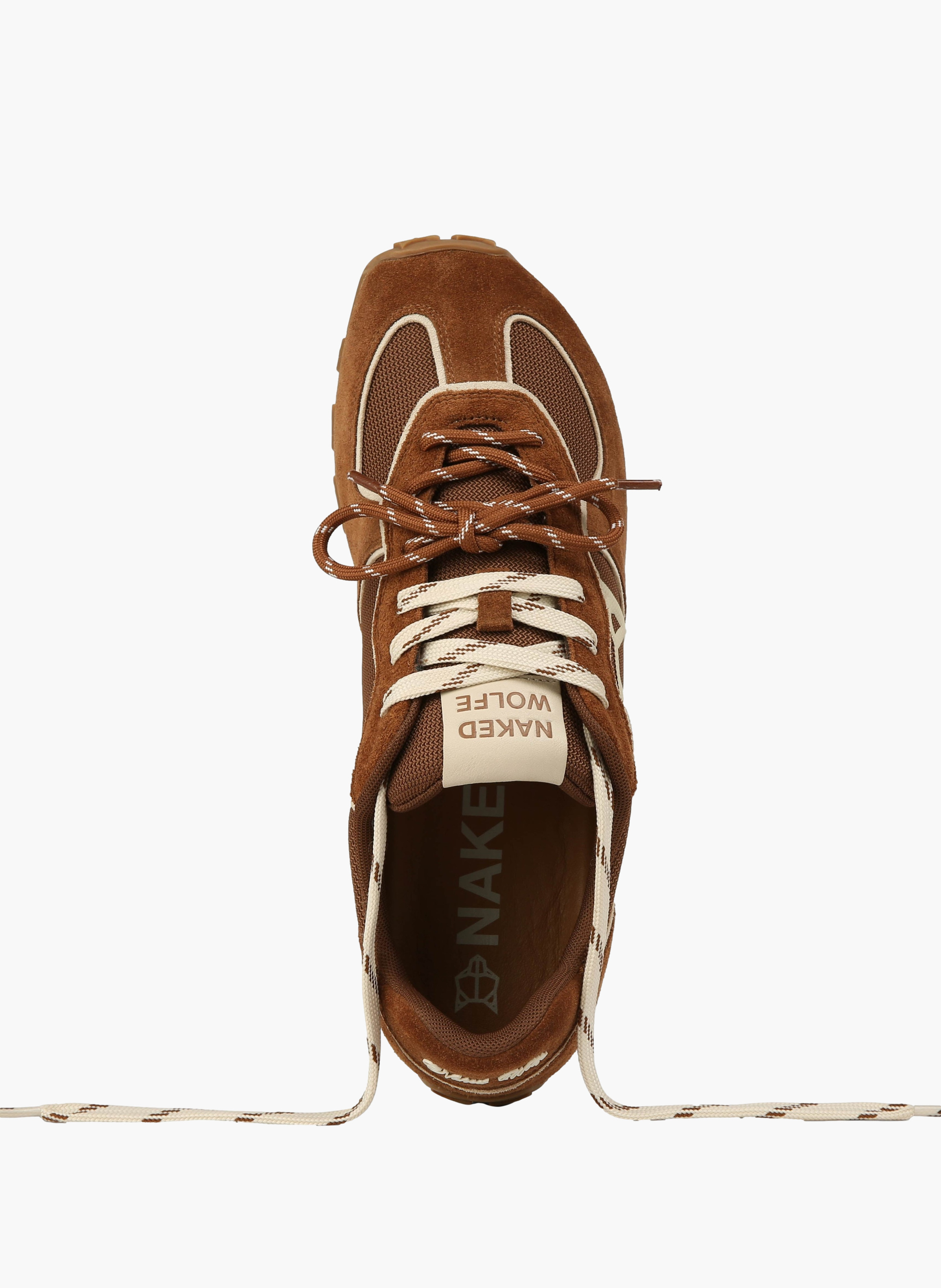 Baskets lightning en mesh NAKED WOLFE Marron
