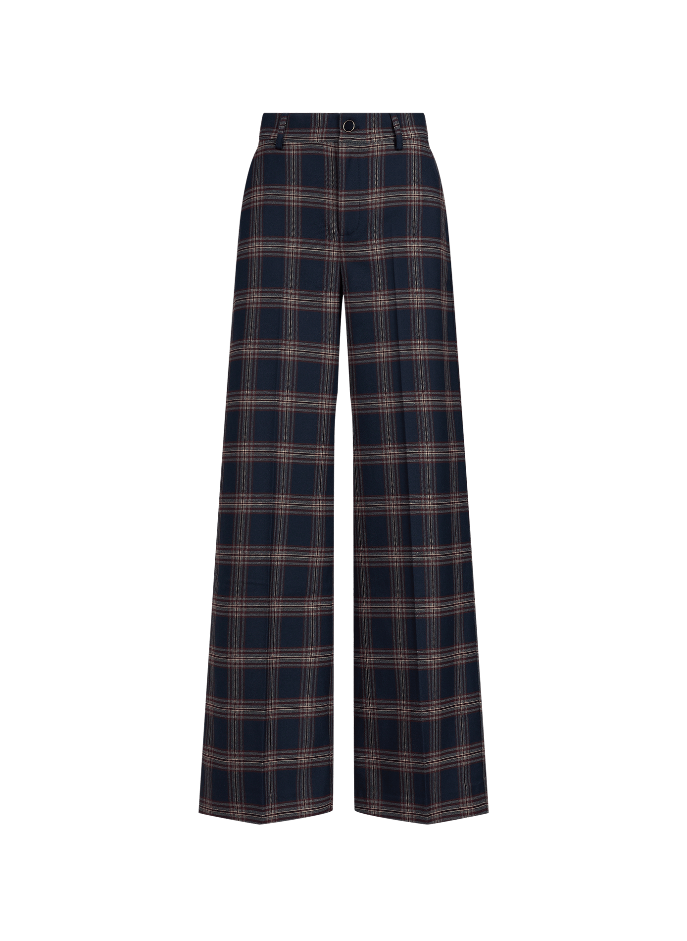 Gerade geschnittene Hose mit Pedrochecks-Muster PETITE MENDIGOTE Blau