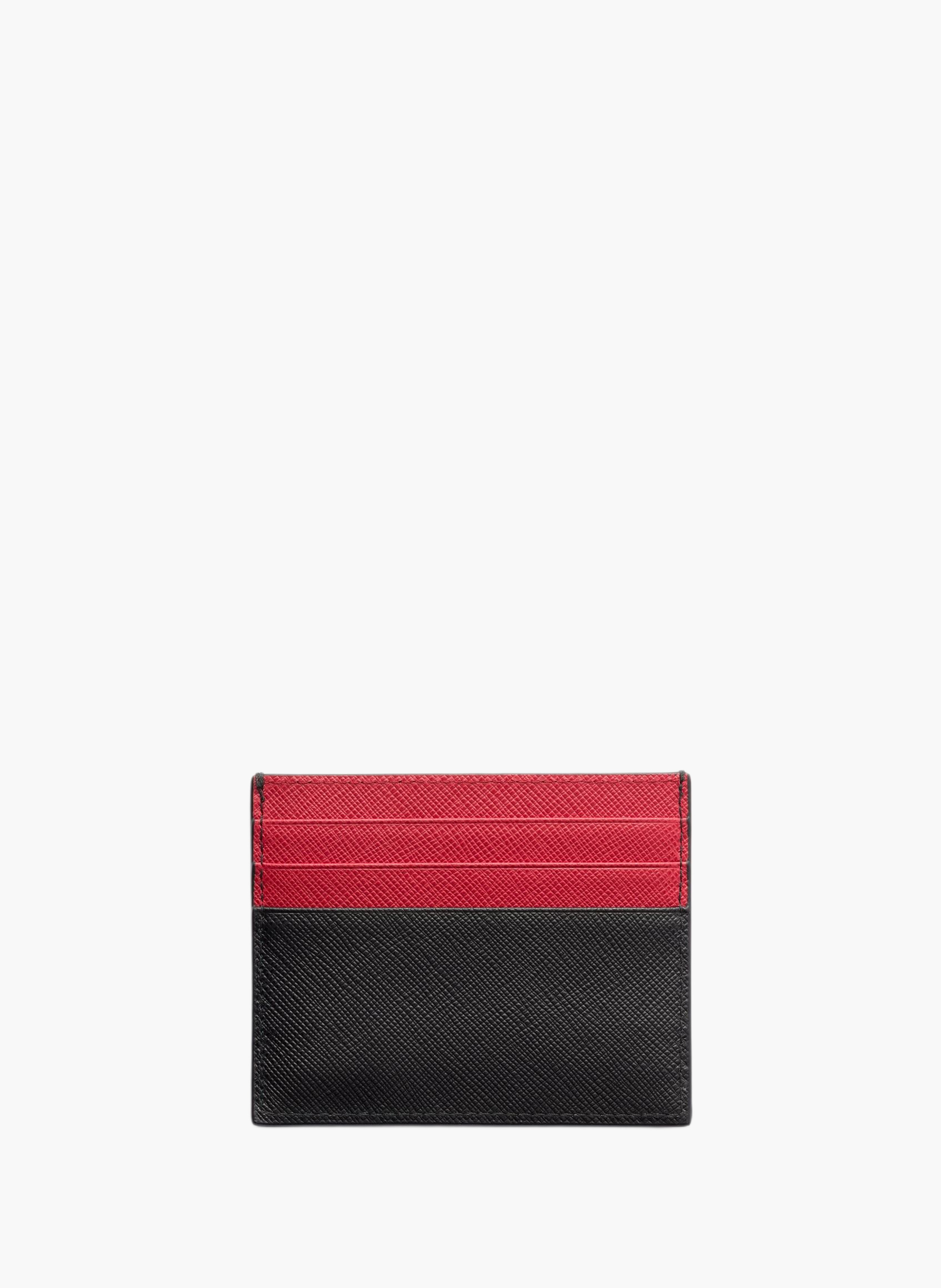 Porte-cartes en cuir saffiano PRADA Noir