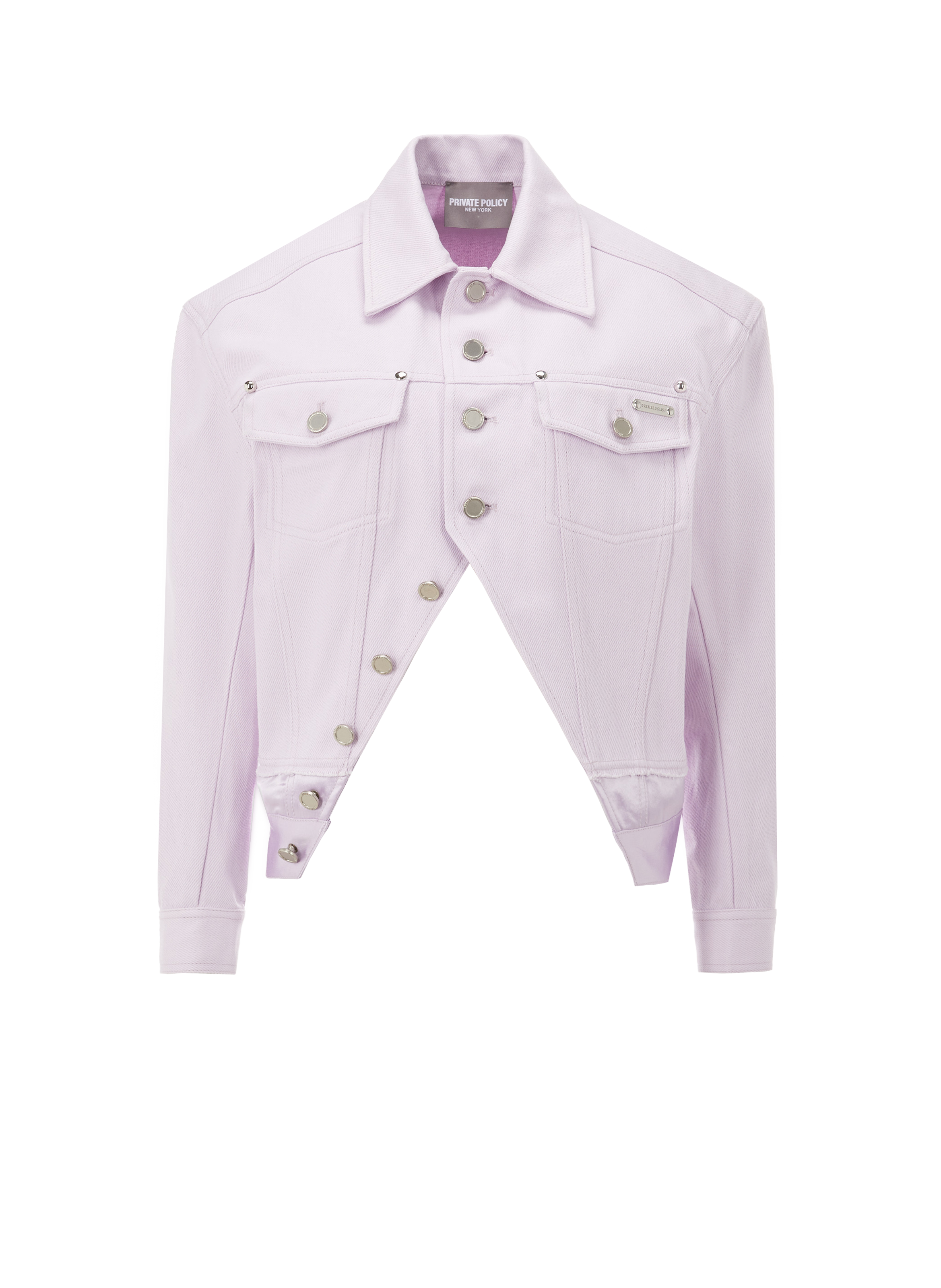 Veste en jean asymétrique