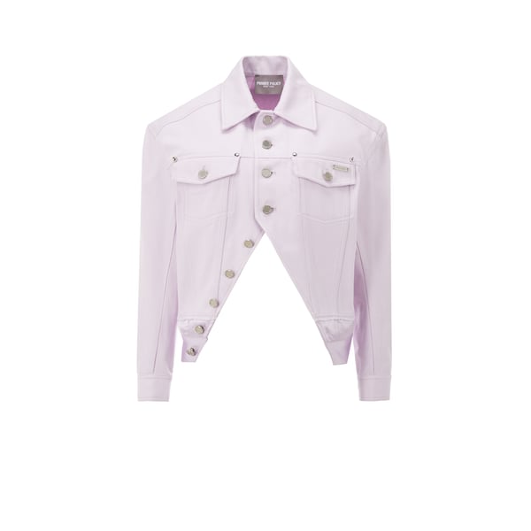 Veste en jean asymétrique