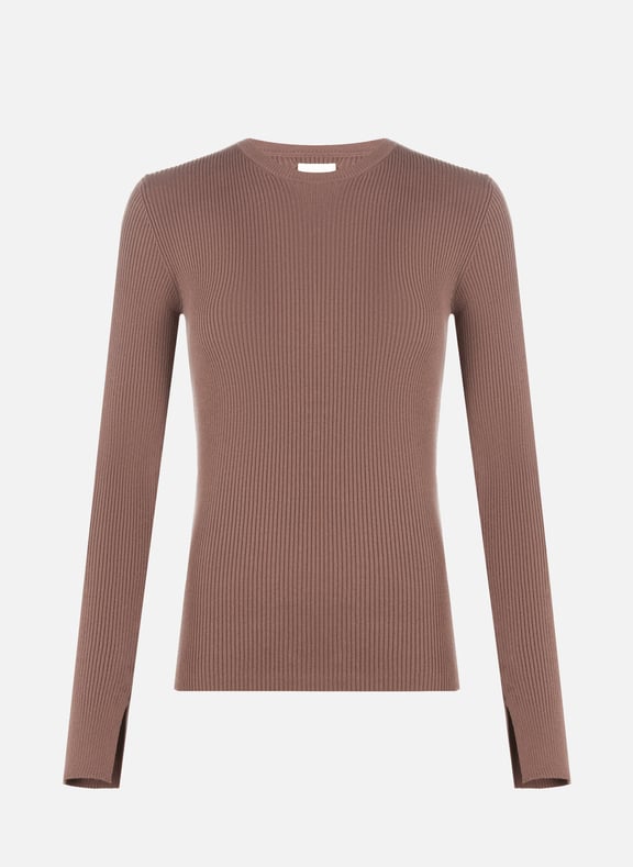 Ribbed cotton jumper Brown by SAISON 1865 SAISON 1865 Ribbed cotton jumper Brown