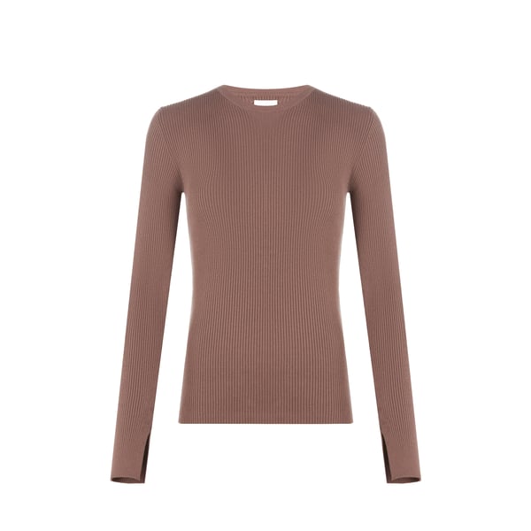 Pull côtelé en coton