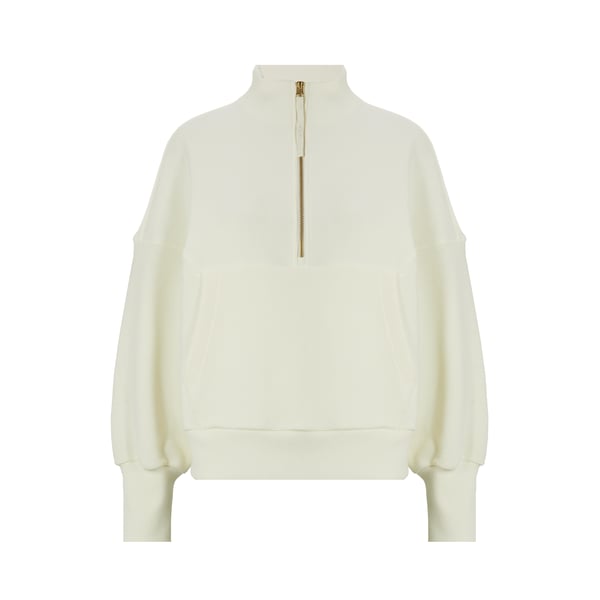 Sweatshirt côtelé en coton mélangé