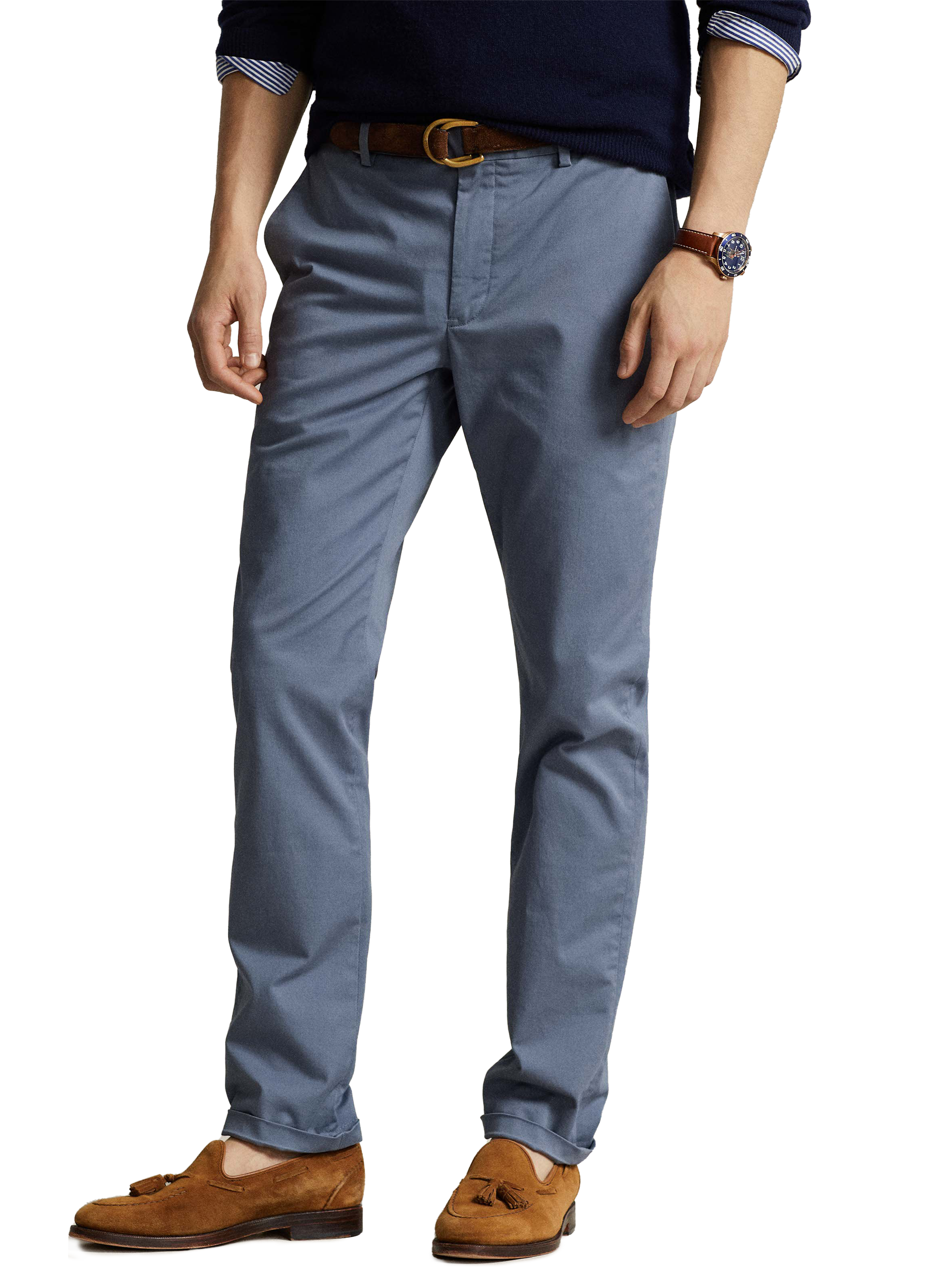 POLO RALPH LAUREN Pantalon droit en coton Bleu