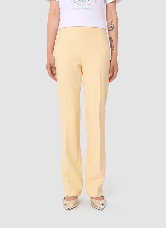 Pantalon droit uni - papillon Jaune by TARA JARMON TARA JARMON Pantalon droit uni - papillon Jaune