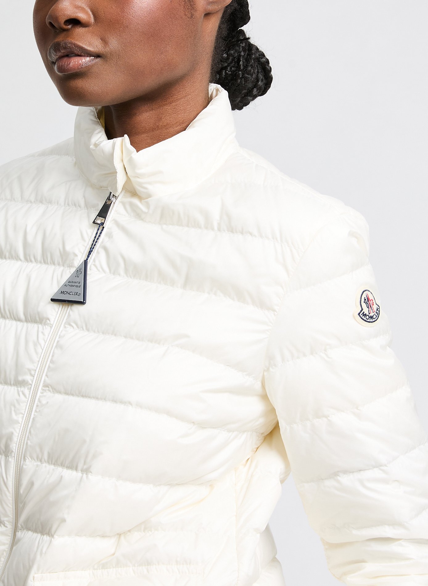 Short quilted down jacket MONCLER White