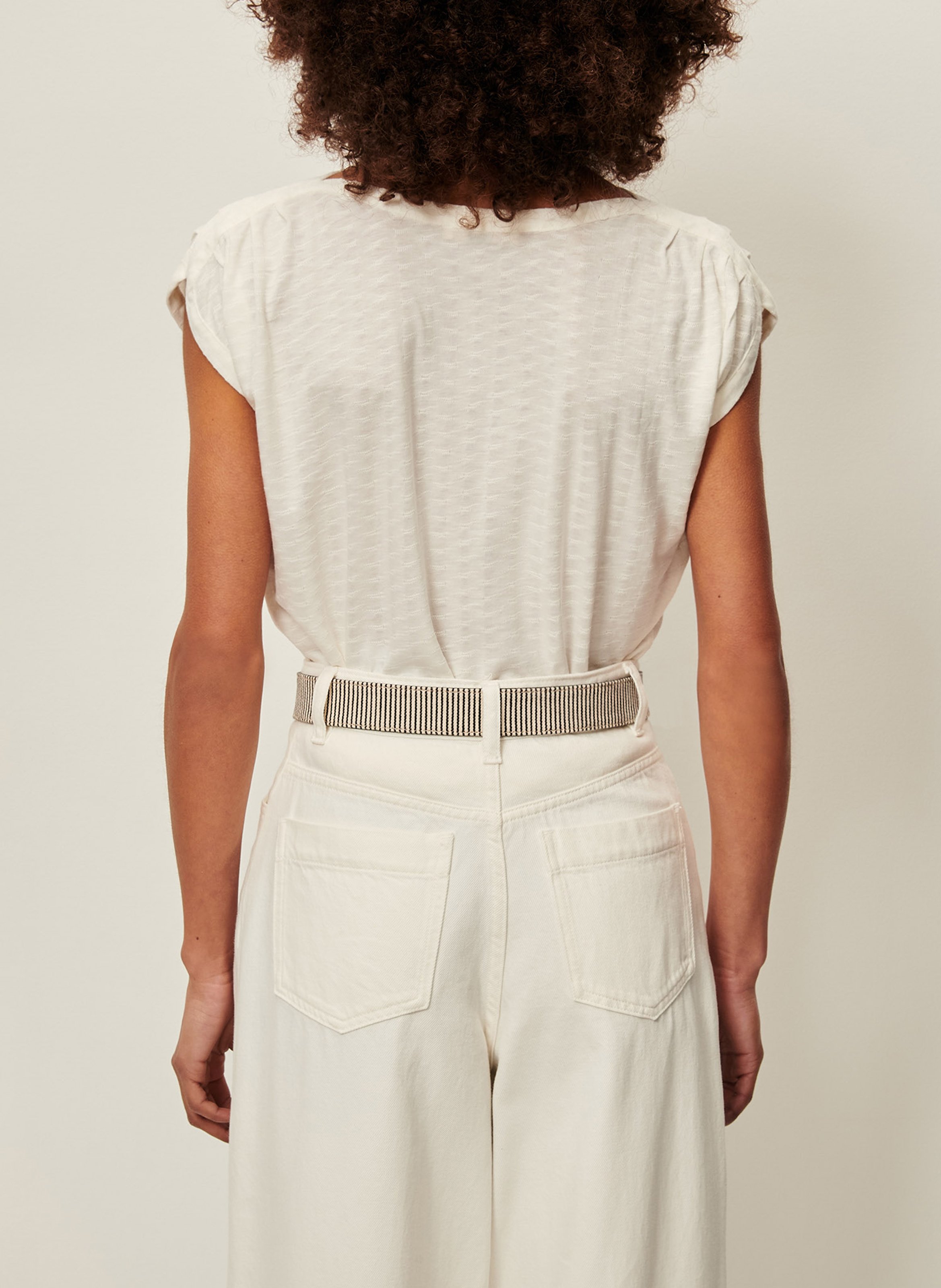 Top col bateau ample sixtojacquard SESSUN 