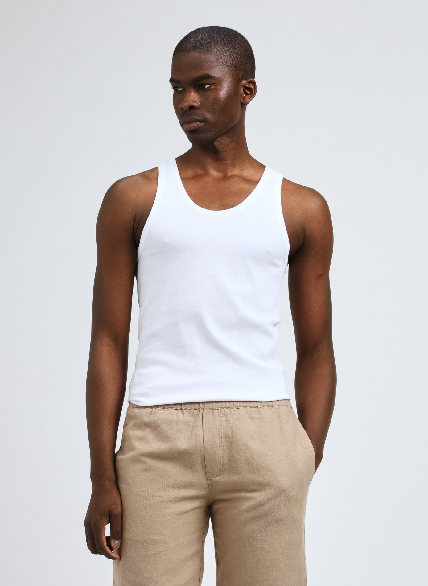 Set of 3 cotton tank tops EMINENCE White