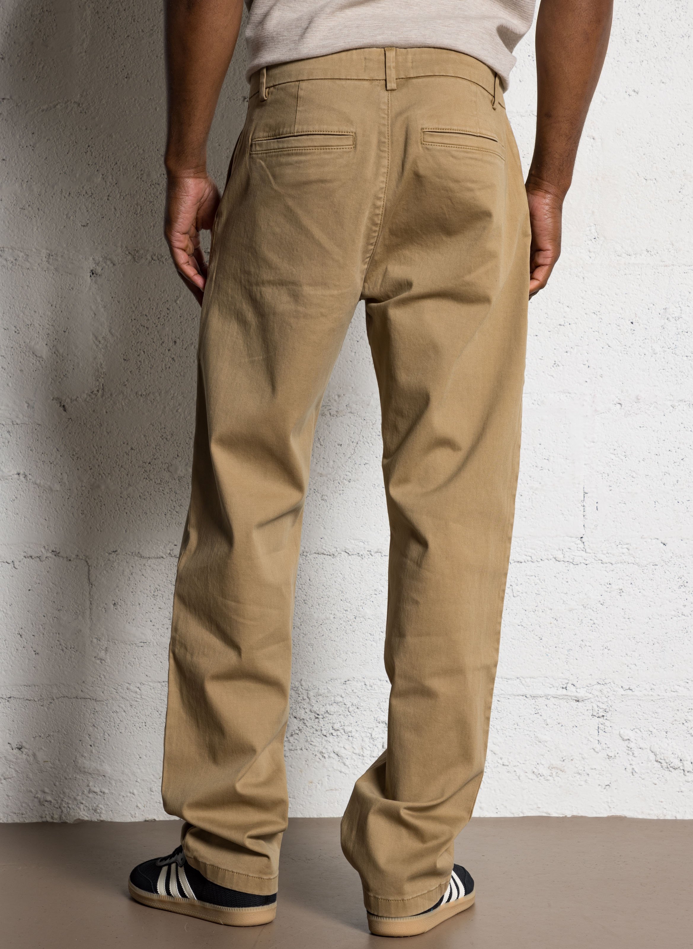 Pantalon chino droit uni IKKS Beige