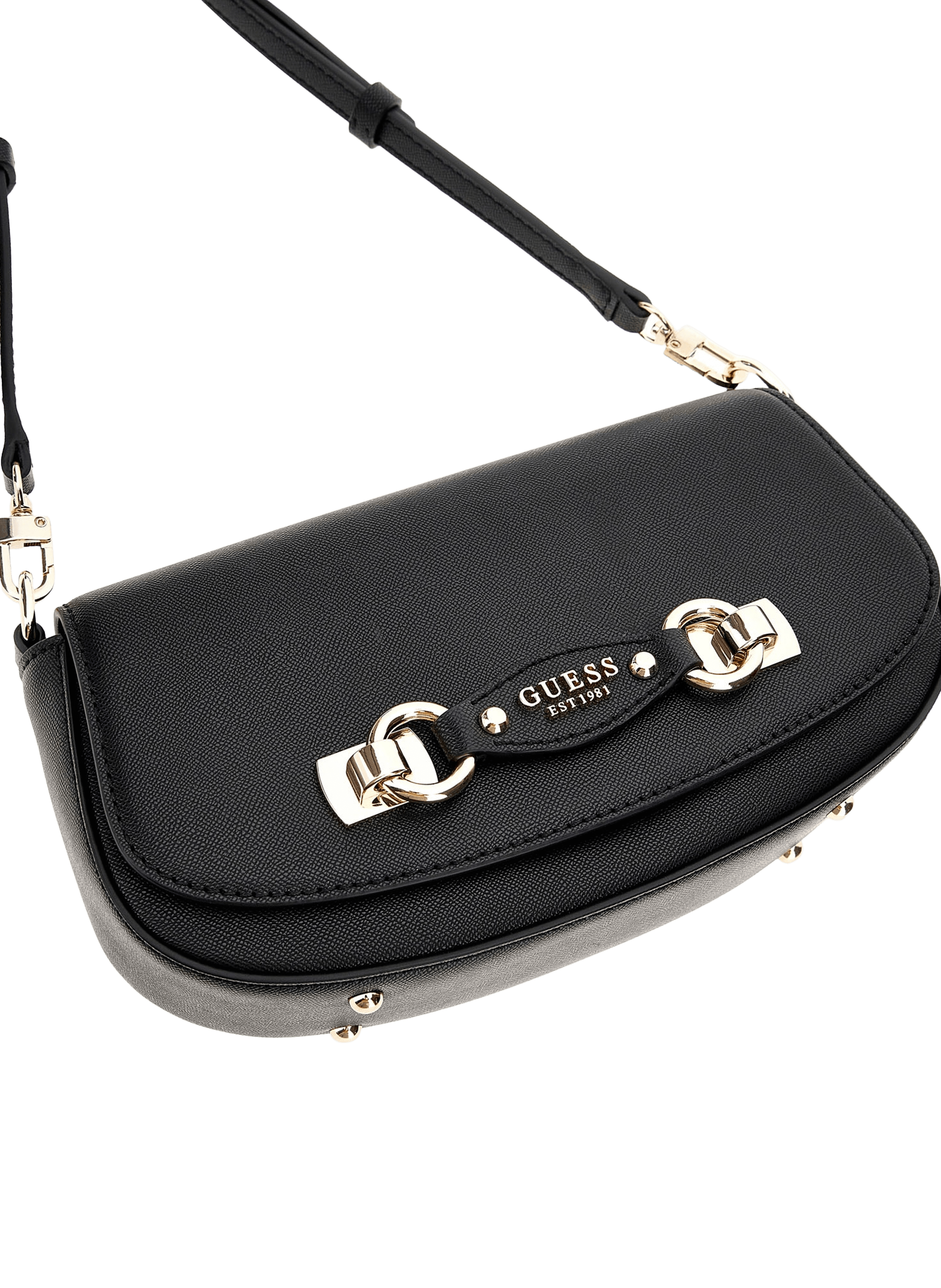 Sac épaule à bandoulière amovible GUESS Noir