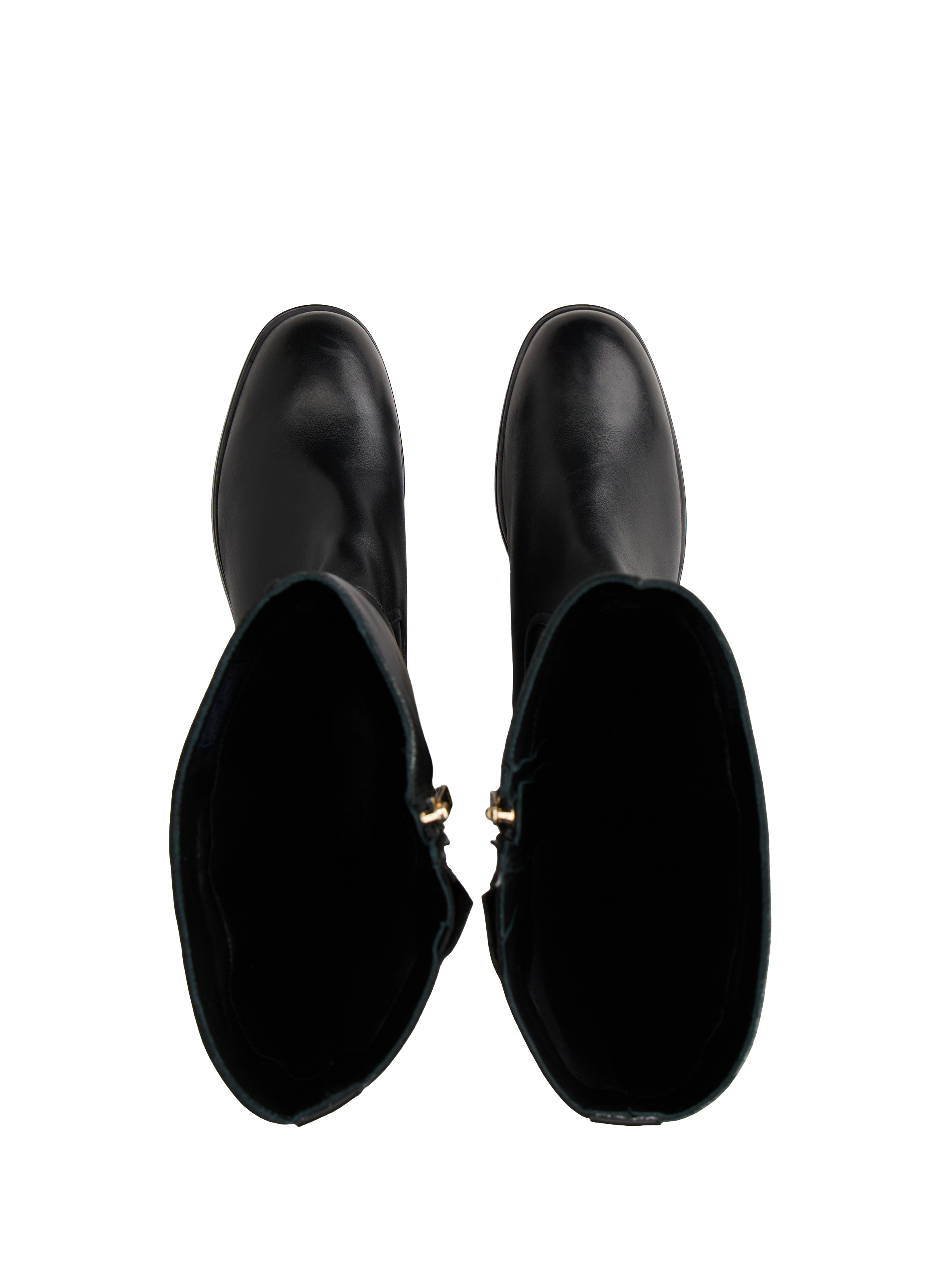 Bottes zippées en cuir TOMMY HILFIGER Noir