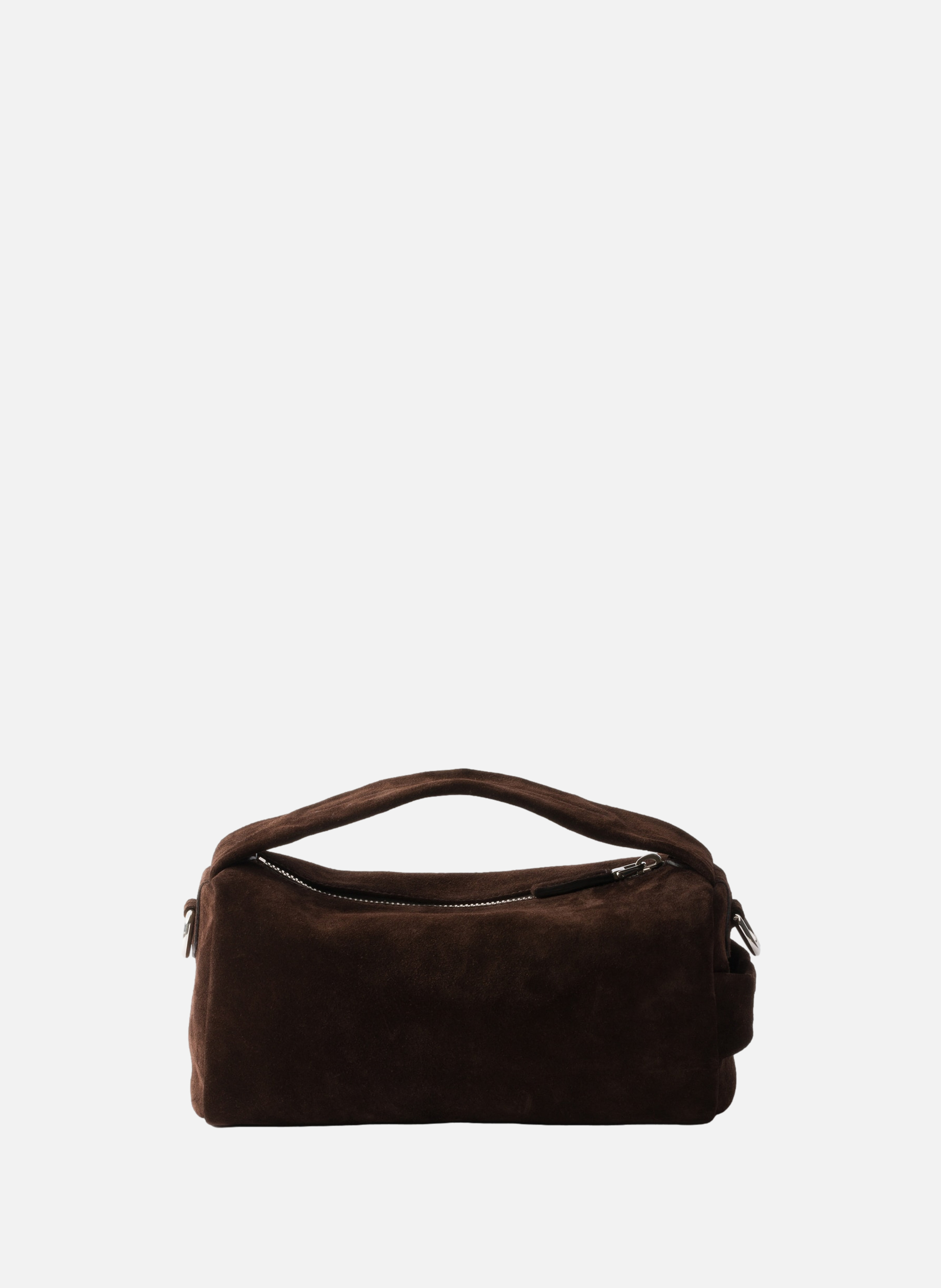 Sac à bandoulière en veau velours Marron