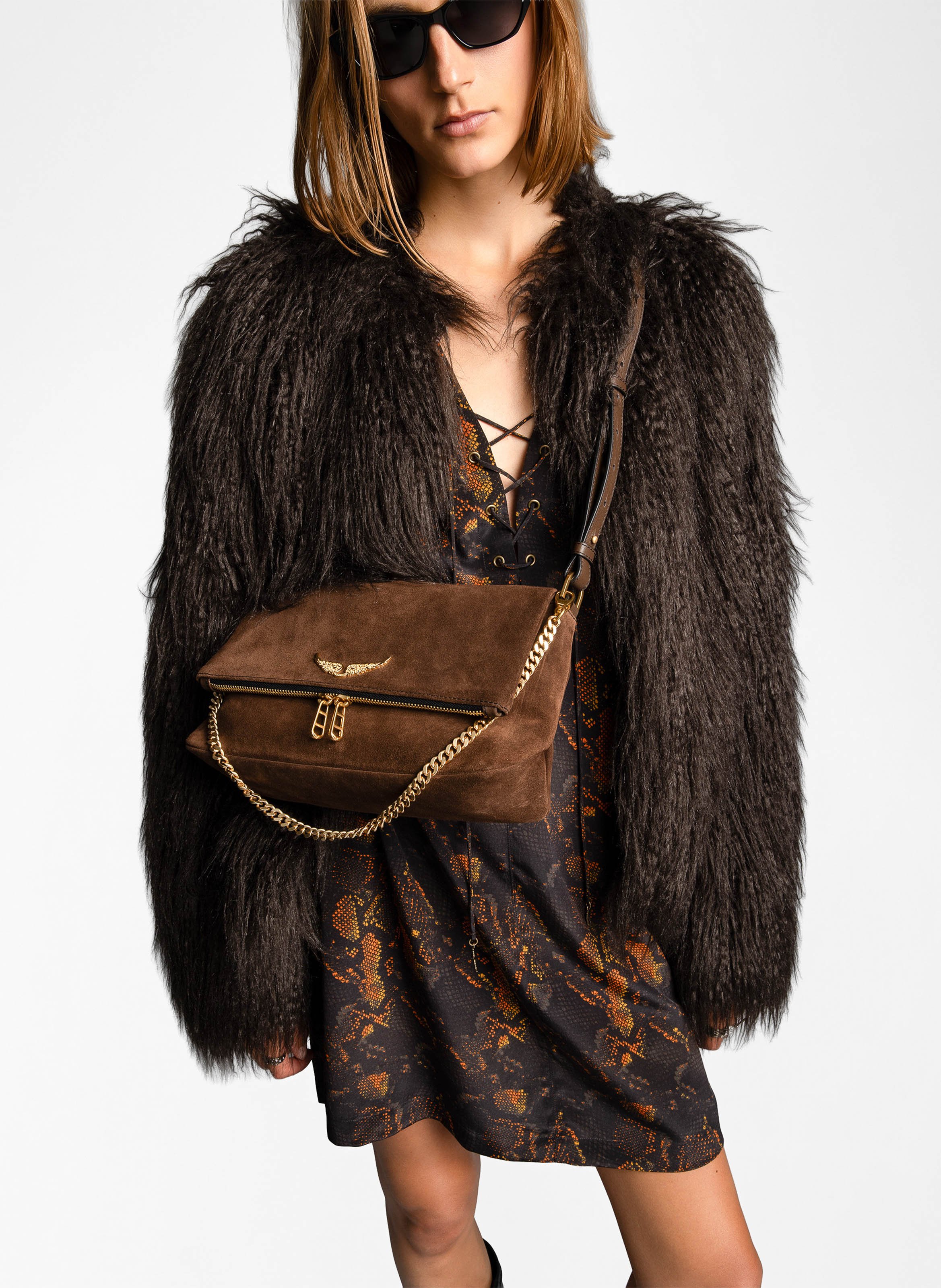 Sac bandoulière en cuir rocky ii ZADIG&VOLTAIRE Marron