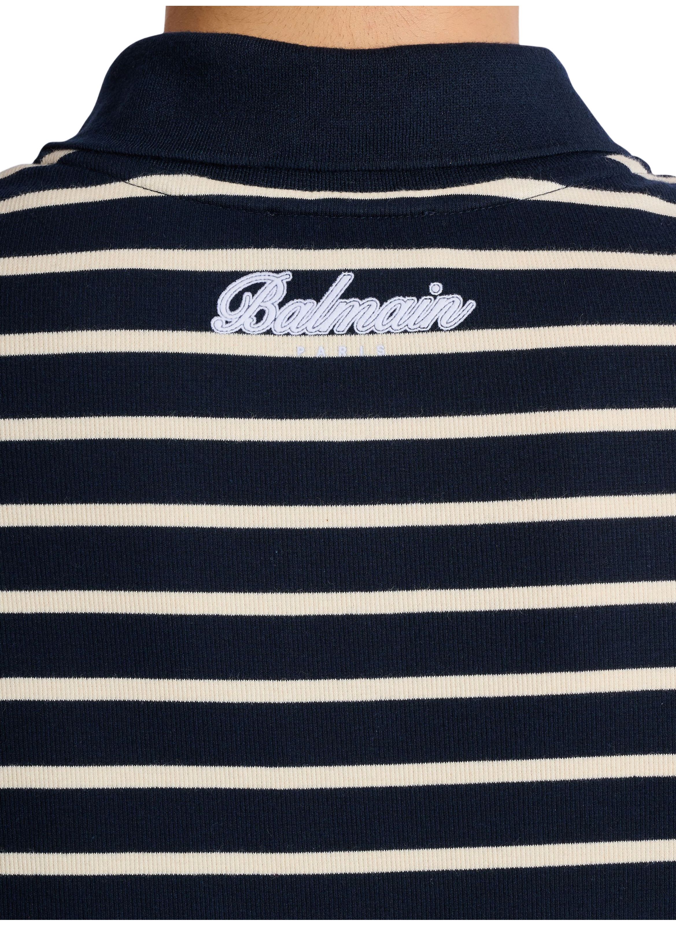 Polo marinière college emblem BALMAIN Bleu