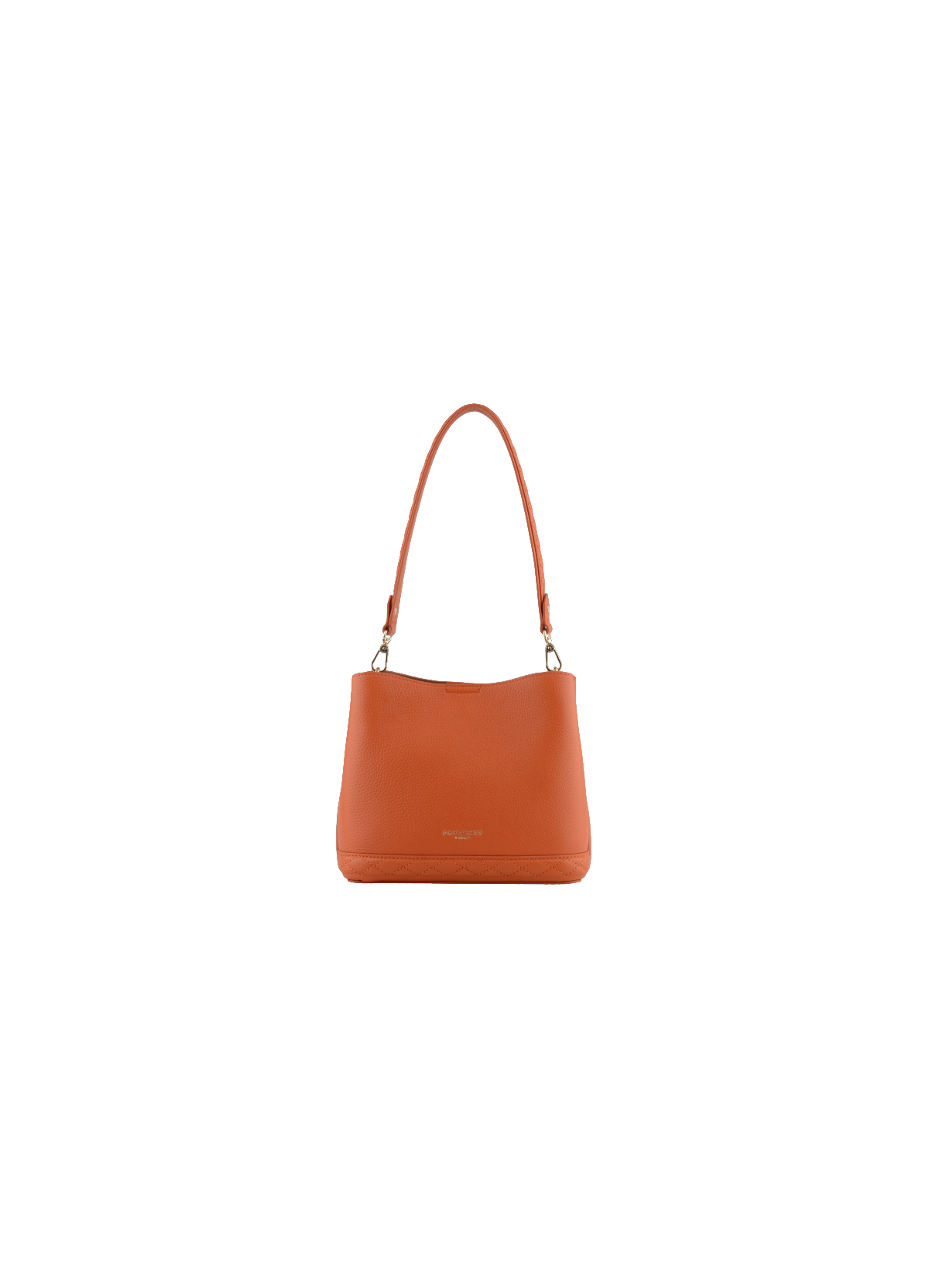 Manhattan | Sac porté épaule Nano en cuir de vachette POURCHET Orange