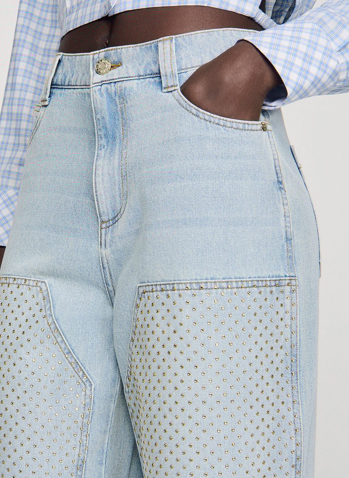 Jean large SANDRO Bleu