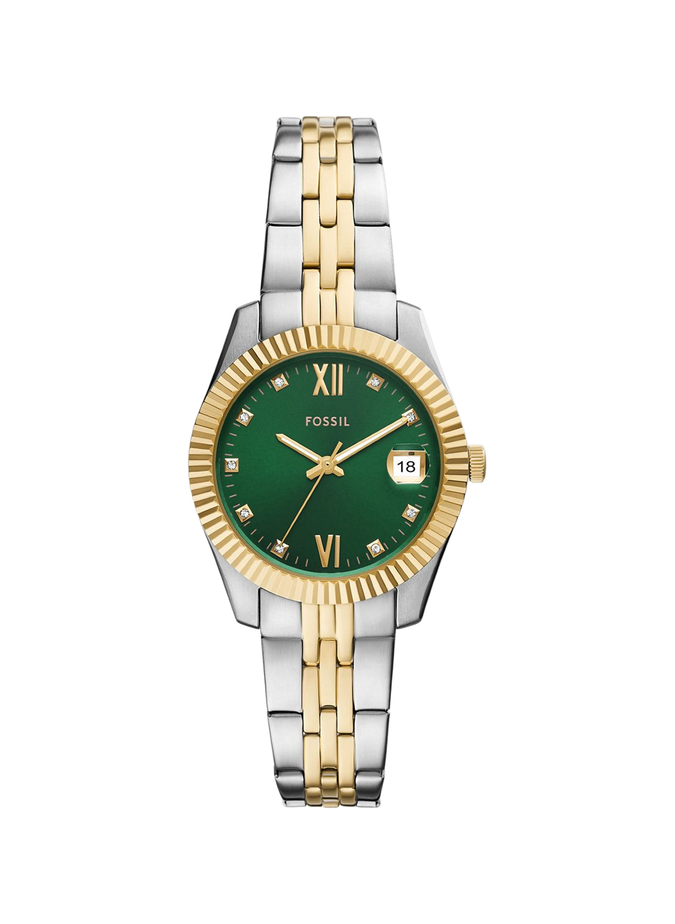 Montre quartz en acier inoxydable FOSSIL Vert