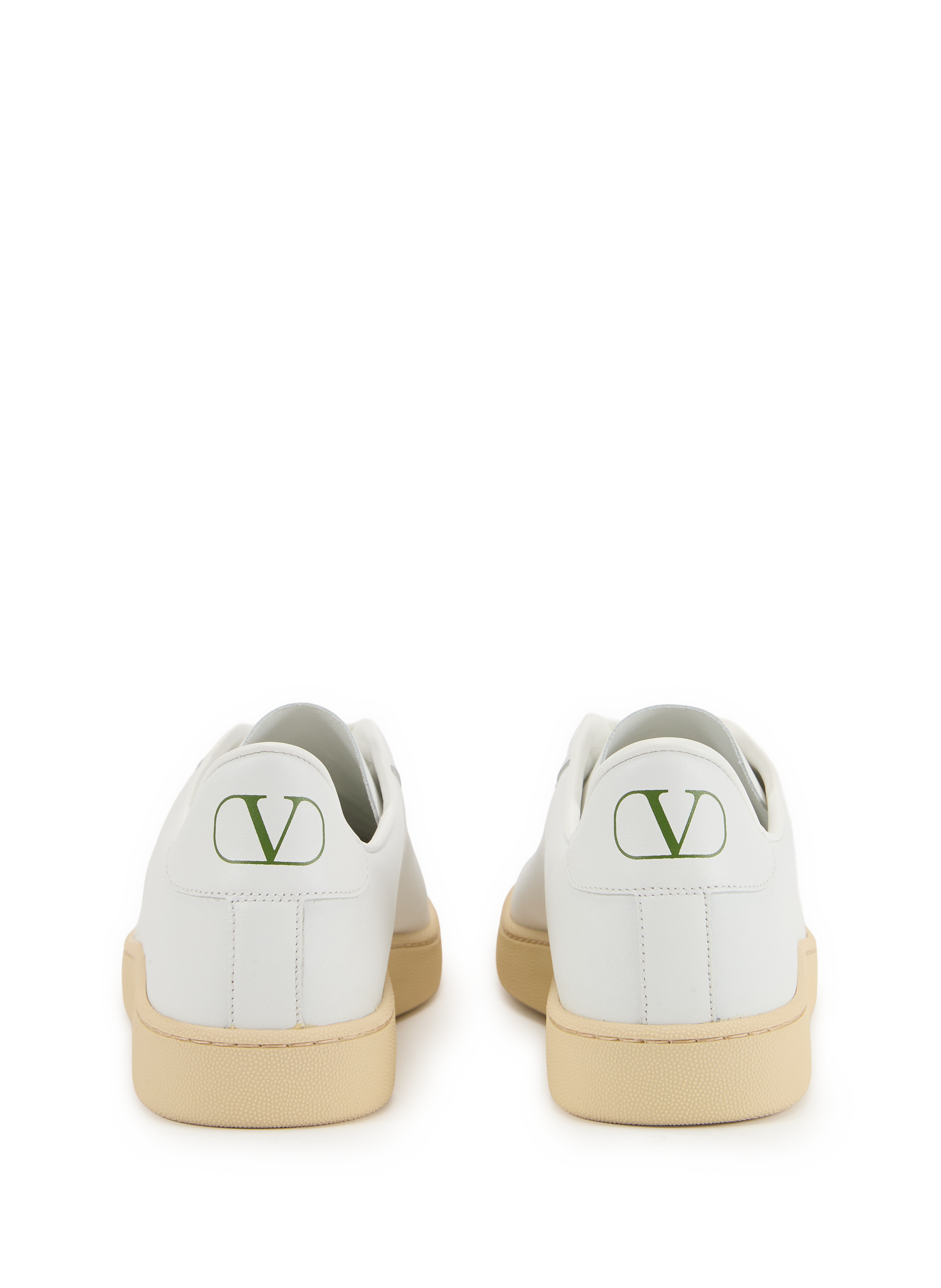 Baskets unies en cuir VALENTINO Blanc