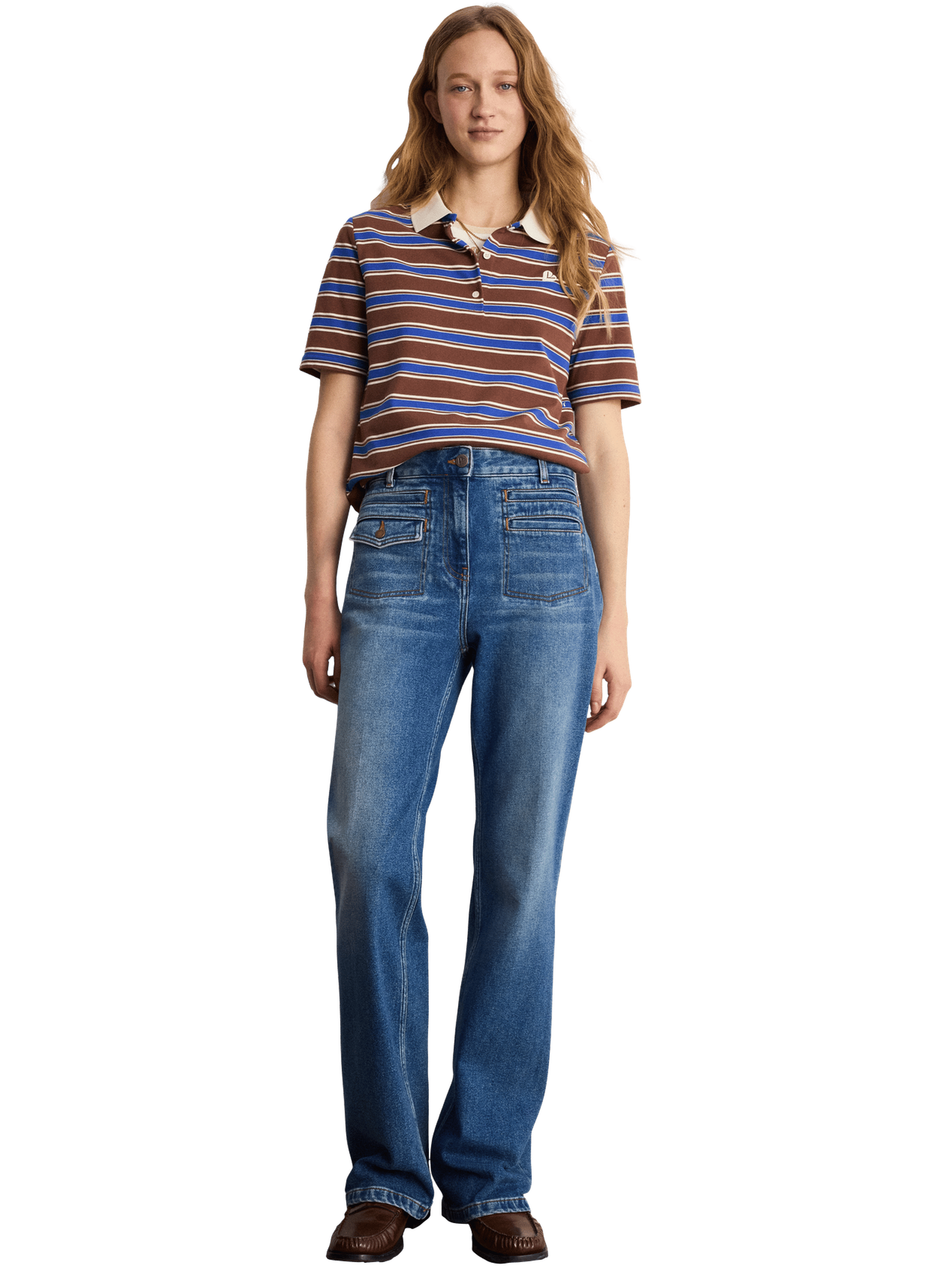 Jean flare délavé - brenda PABLO Bleu