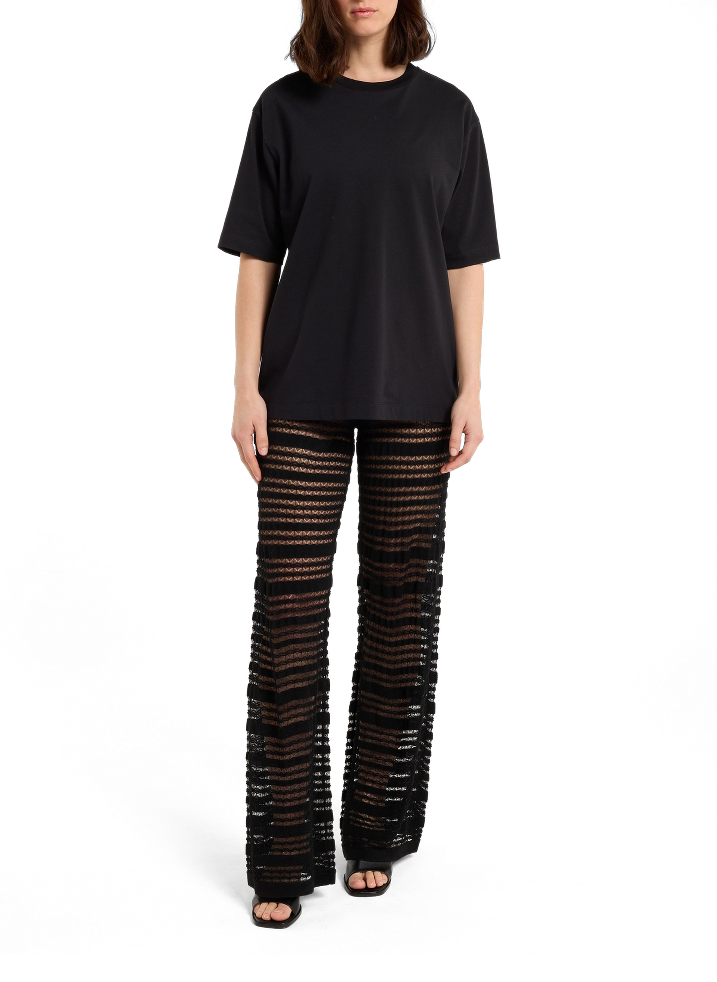 Pantalon ajouré Amil en laine mérinos SAISON 1865 Noir