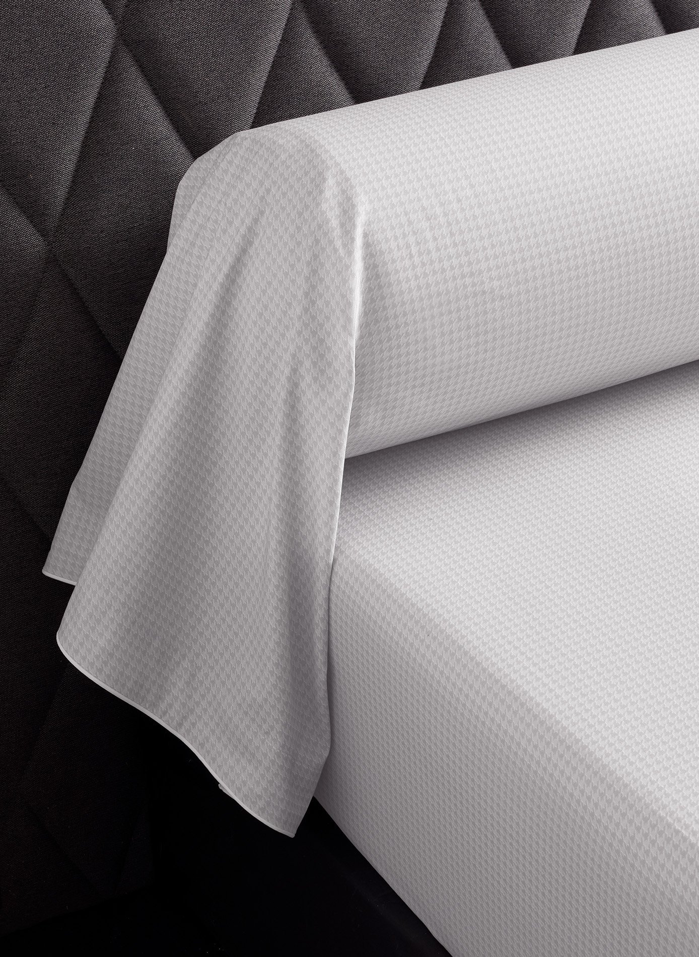 Taie de traversin perle ANNE DE SOLENE Marron